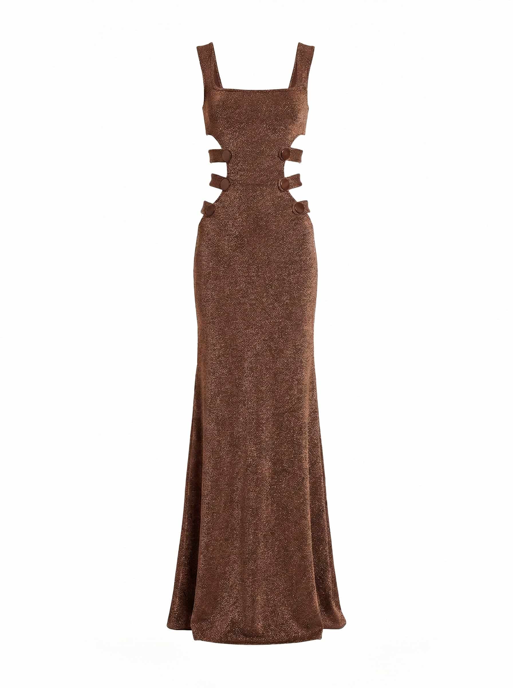GINEBRA DRESS BRONZE UMBER BROWN - miniatura 1