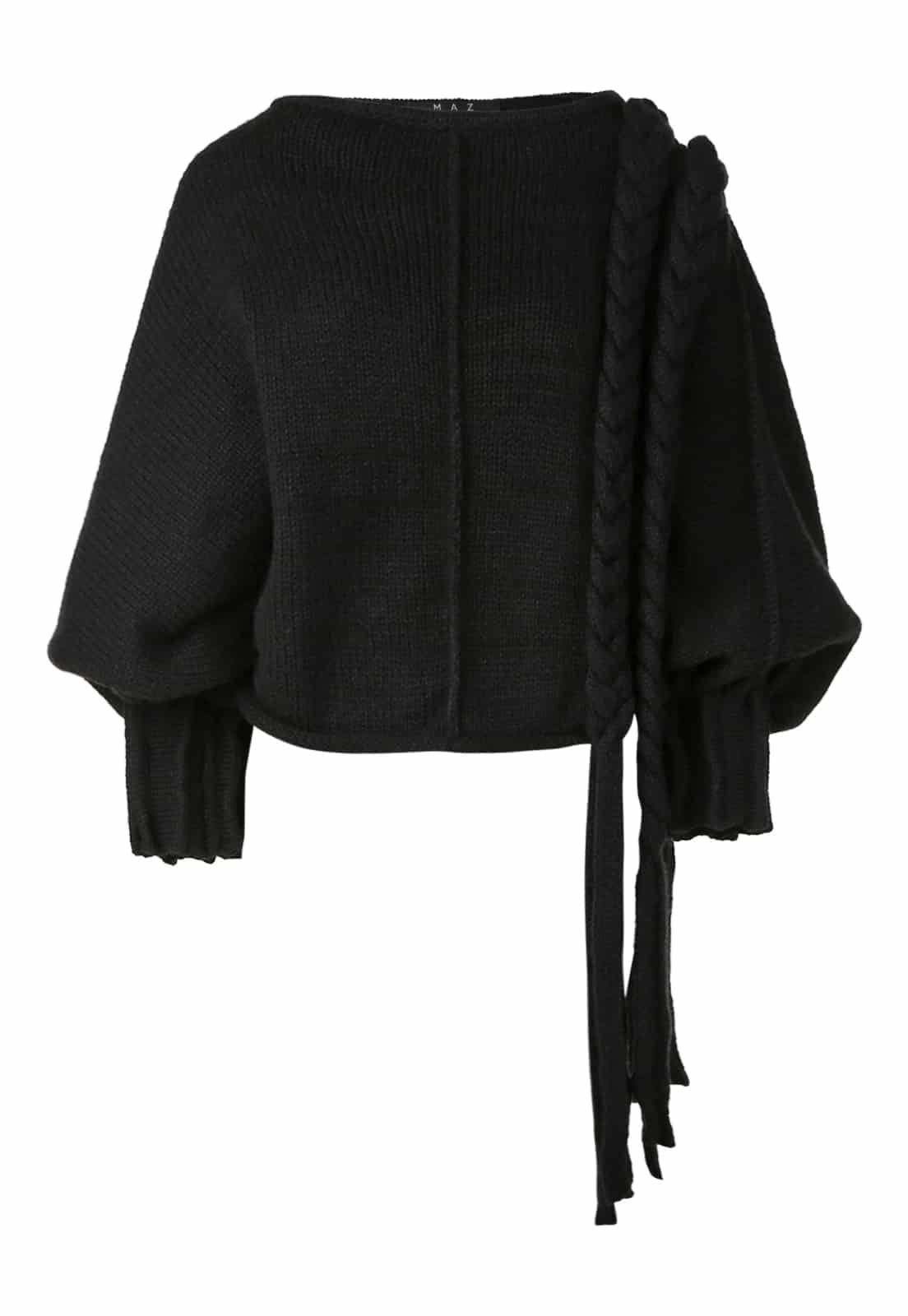 KNITTED SWEATER WITH LONG BRAIDS - miniatura 8