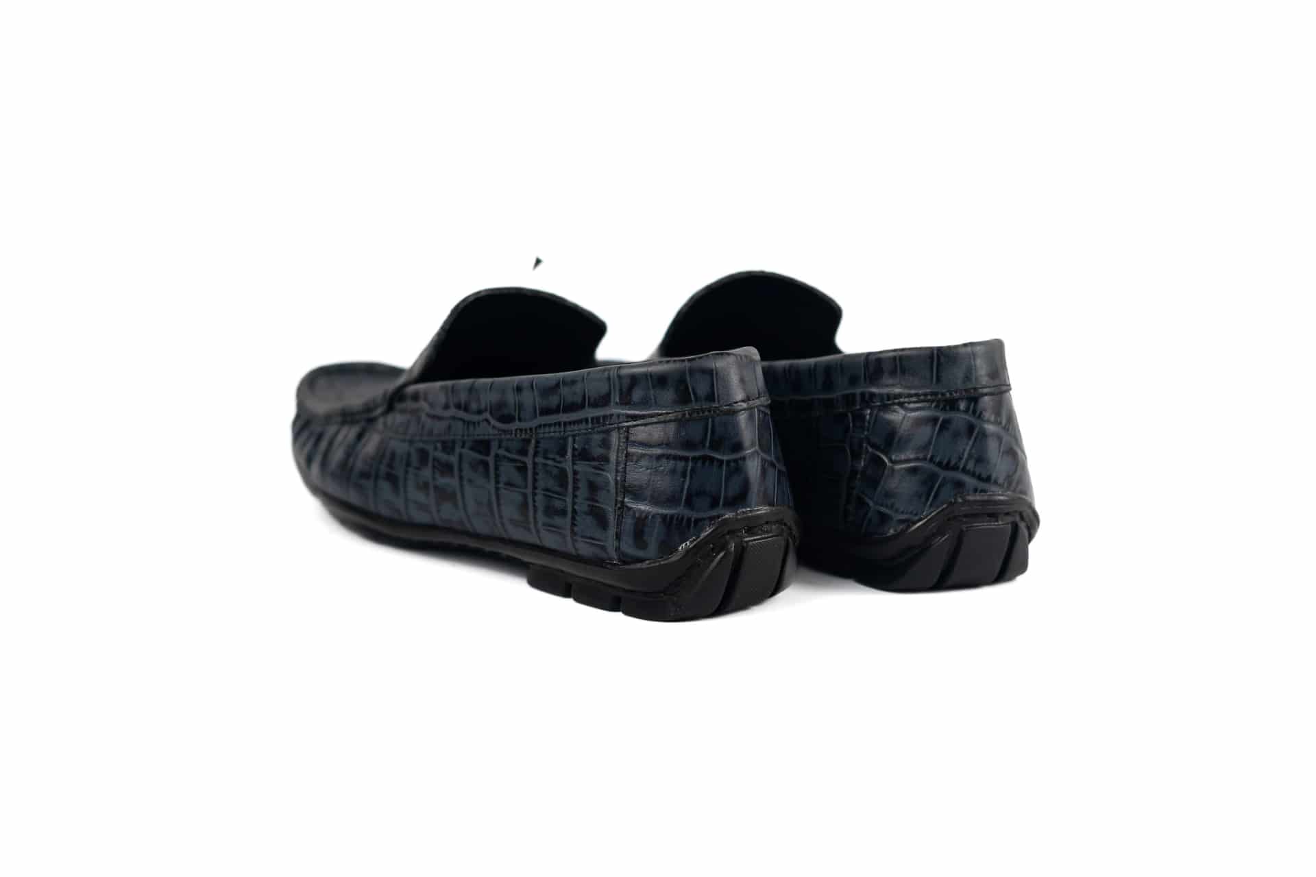MOCASINES EN COCODRILO AZUL - miniatura 3