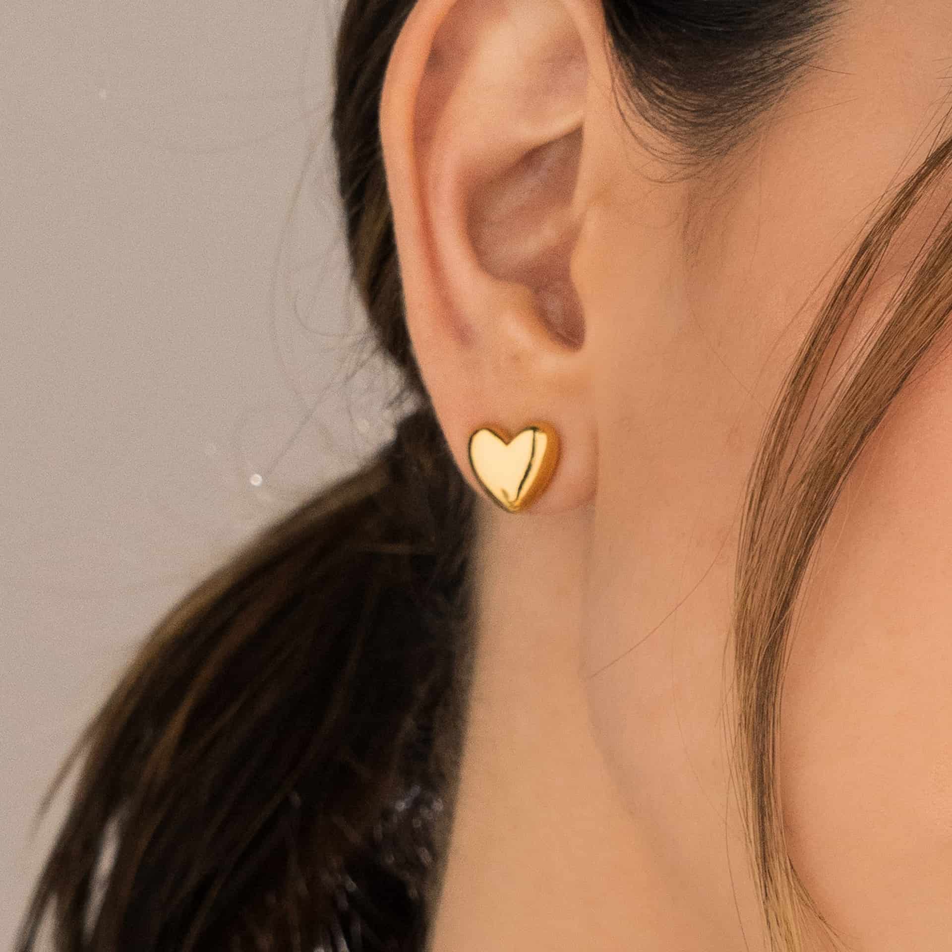 Aretes Corazón Mini Chunky - miniatura 1