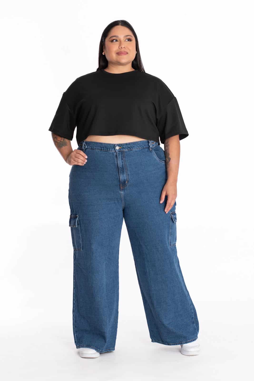 Crop Top Oversize Negro - miniatura 3
