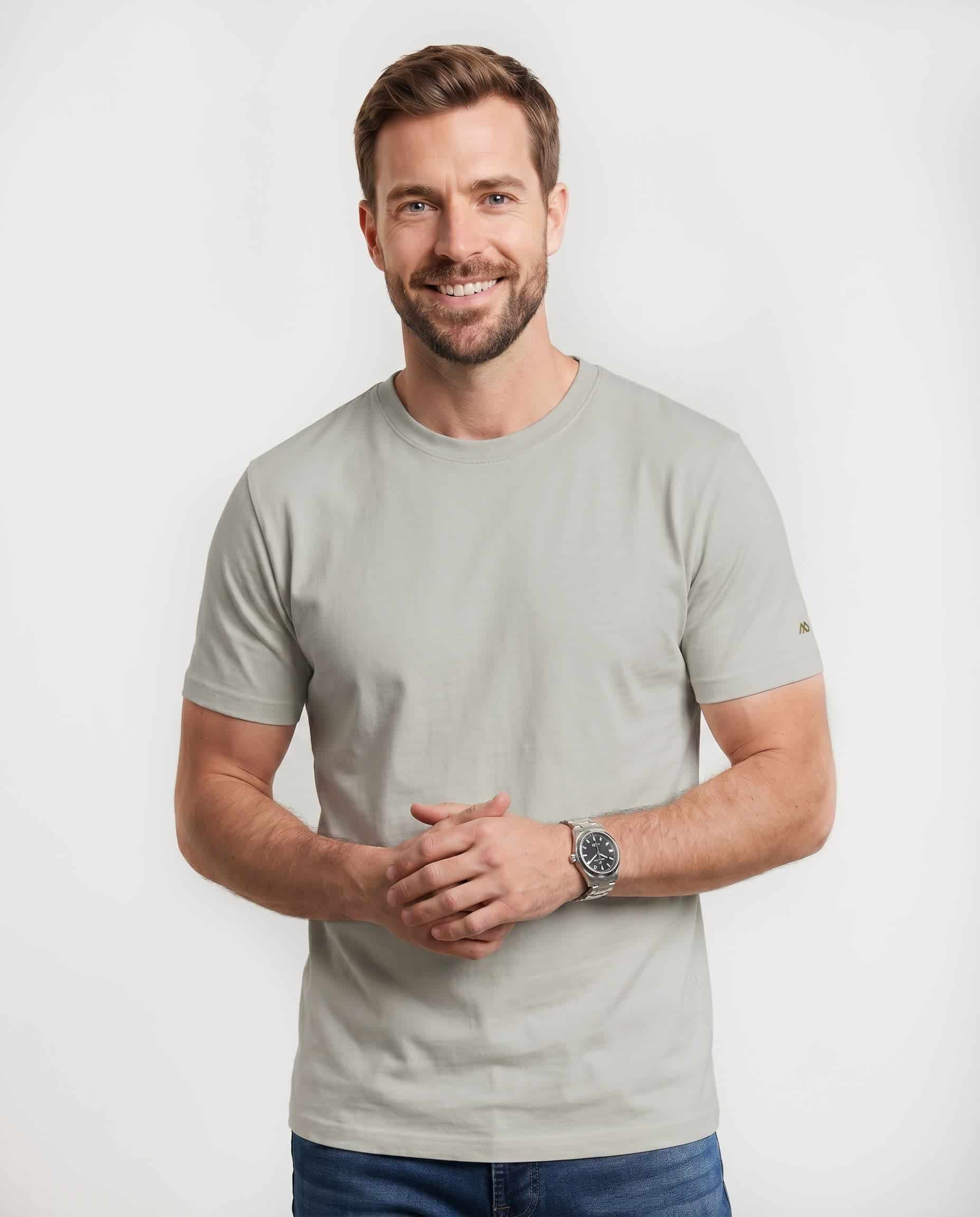 Camiseta Slim Fit Gris Neblina - miniatura 1