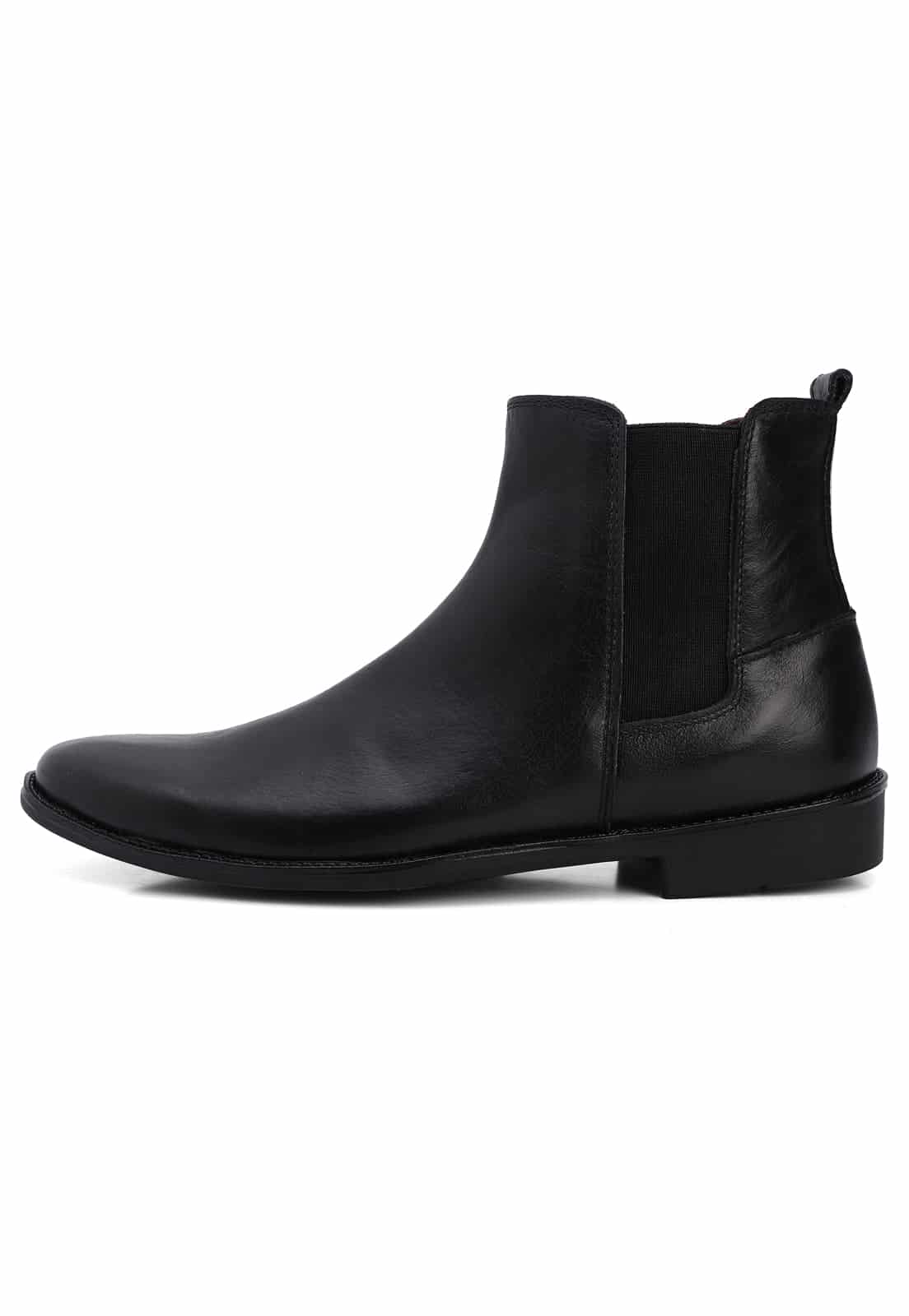 Botines chelsea negros en cuero - miniatura 2