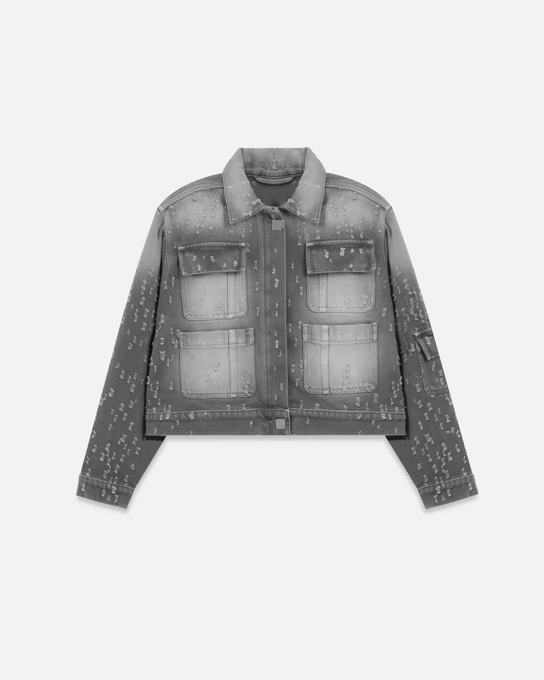 Holy State UNDRGLD Ripped Jacket Washed Gray - miniatura 3