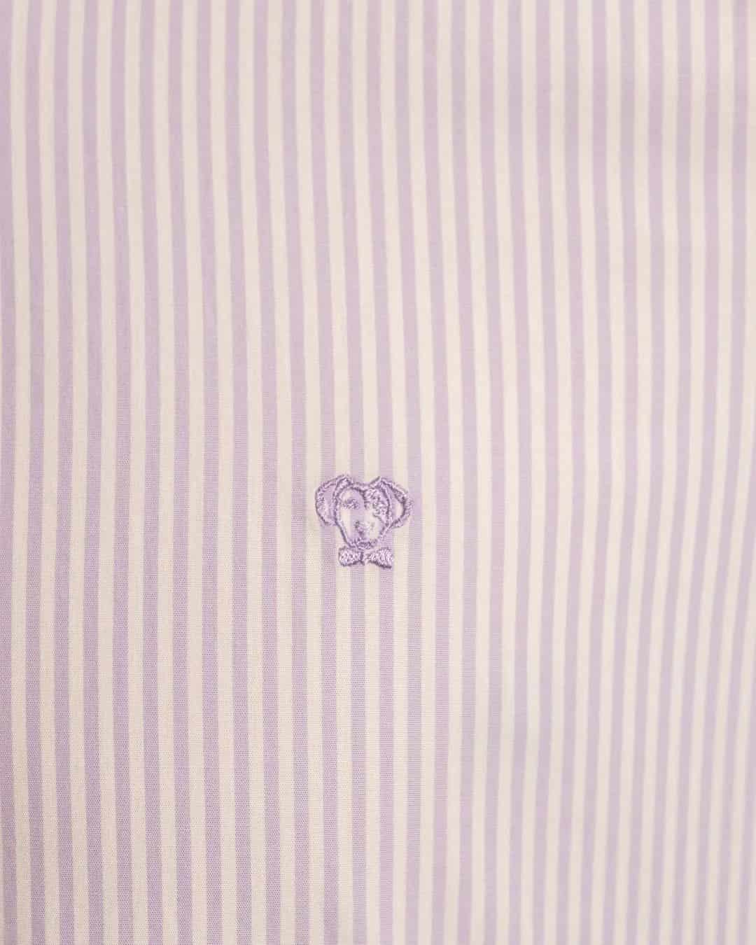 Camisa Antimanchas Popelina Rayas Lilac Logo Contraste - miniatura 11
