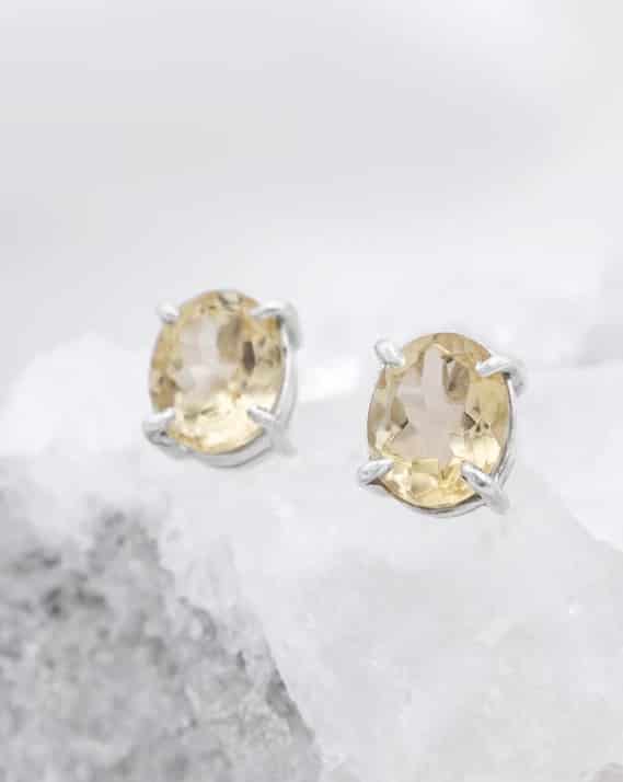 Aretes Citrino Ovalados medianos - miniatura 1