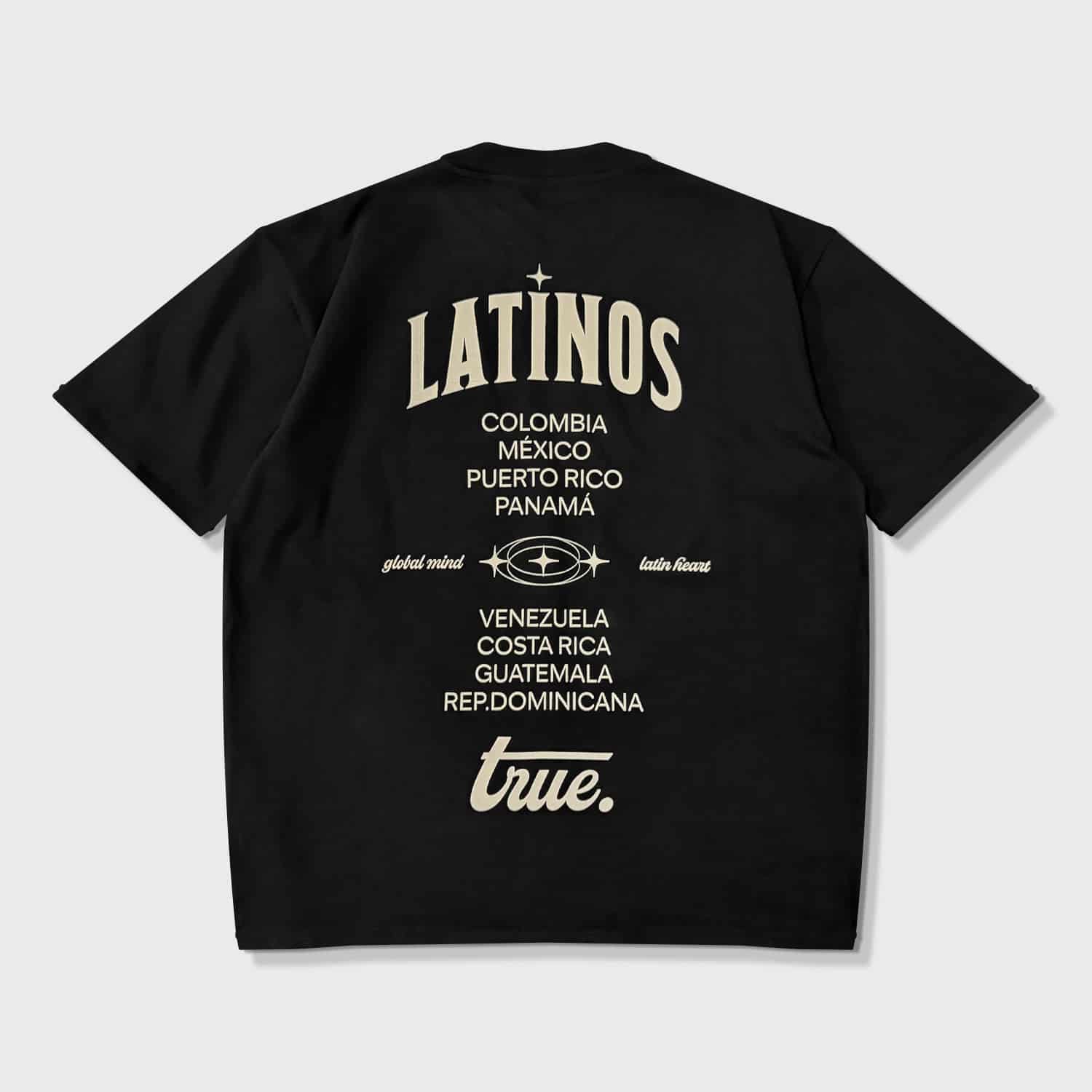 Latinos Oversized T-Shirt - Black - miniatura 1