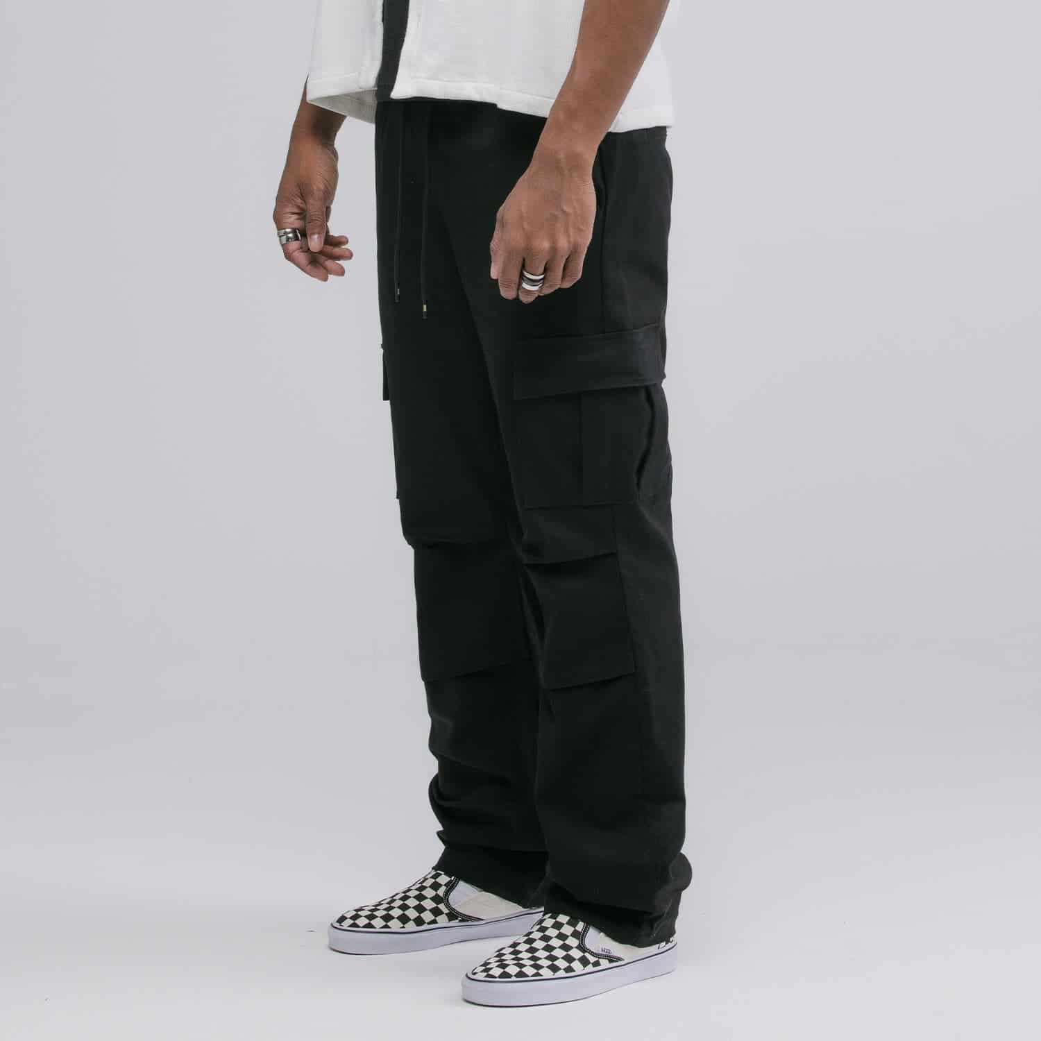 Classic Drill Jogger - Black - miniatura 2