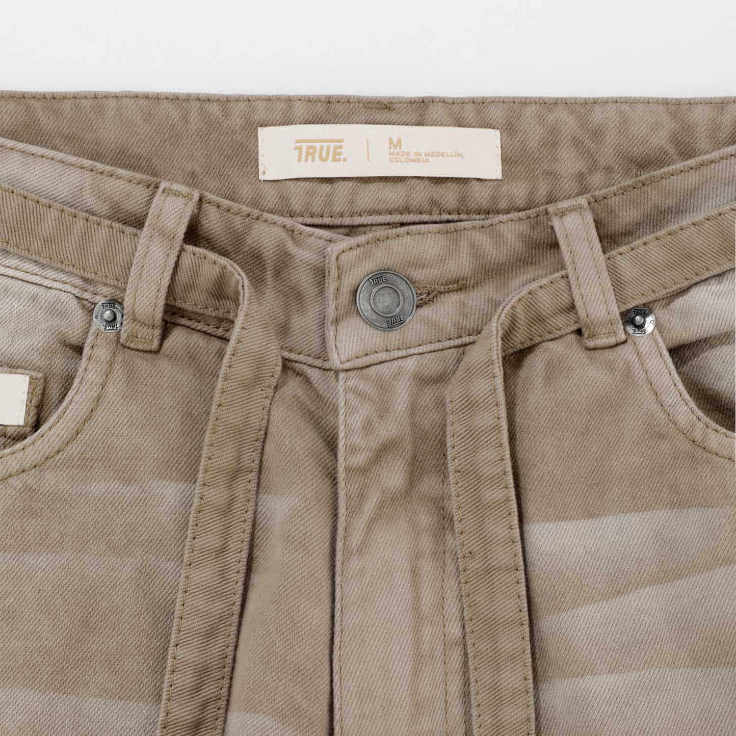 Dirty-Wash Mid-Rise Pants - Sand - miniatura 5