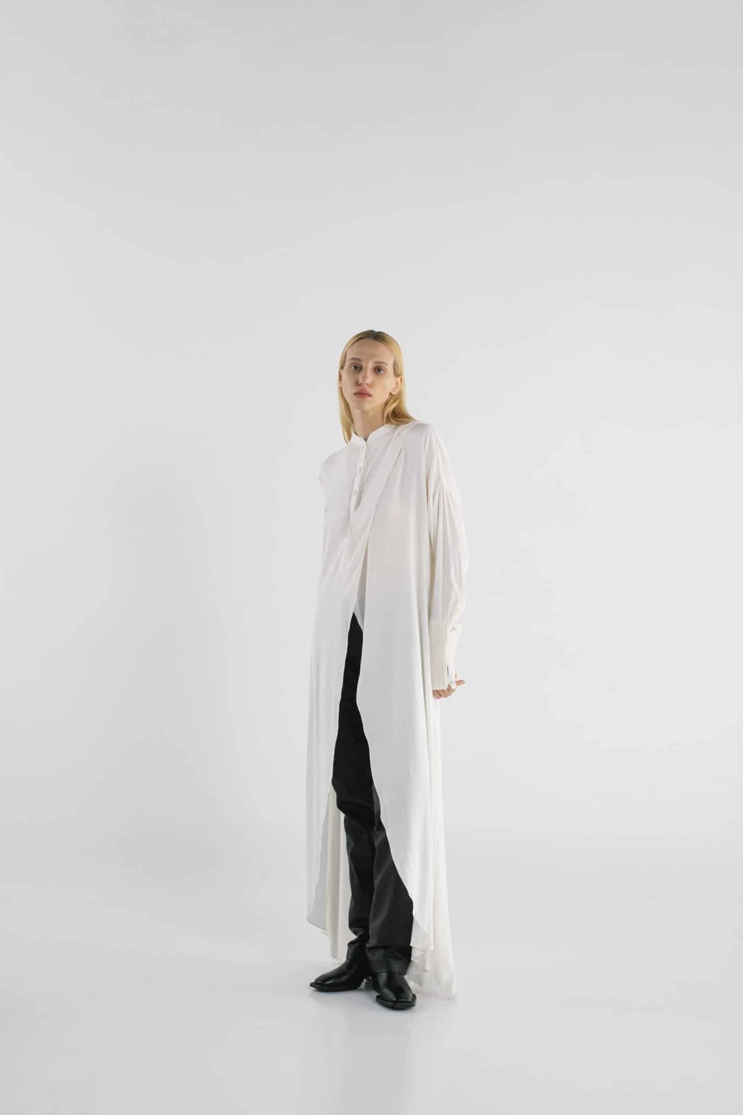 CROSSED LAYER SHIRT DRESS - miniatura 2