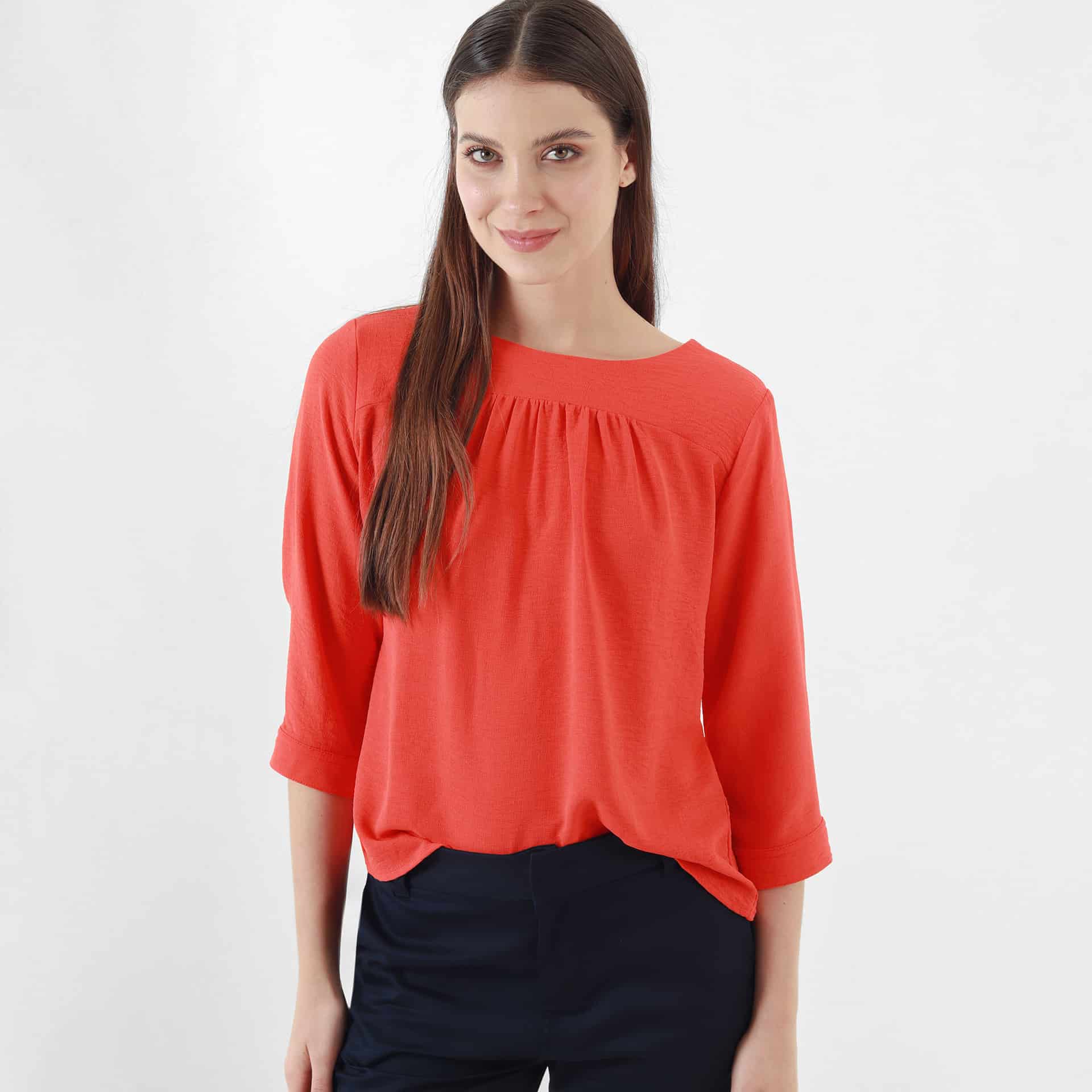 Blusa Cuello Redondo Manga 3Cuartos - miniatura 3