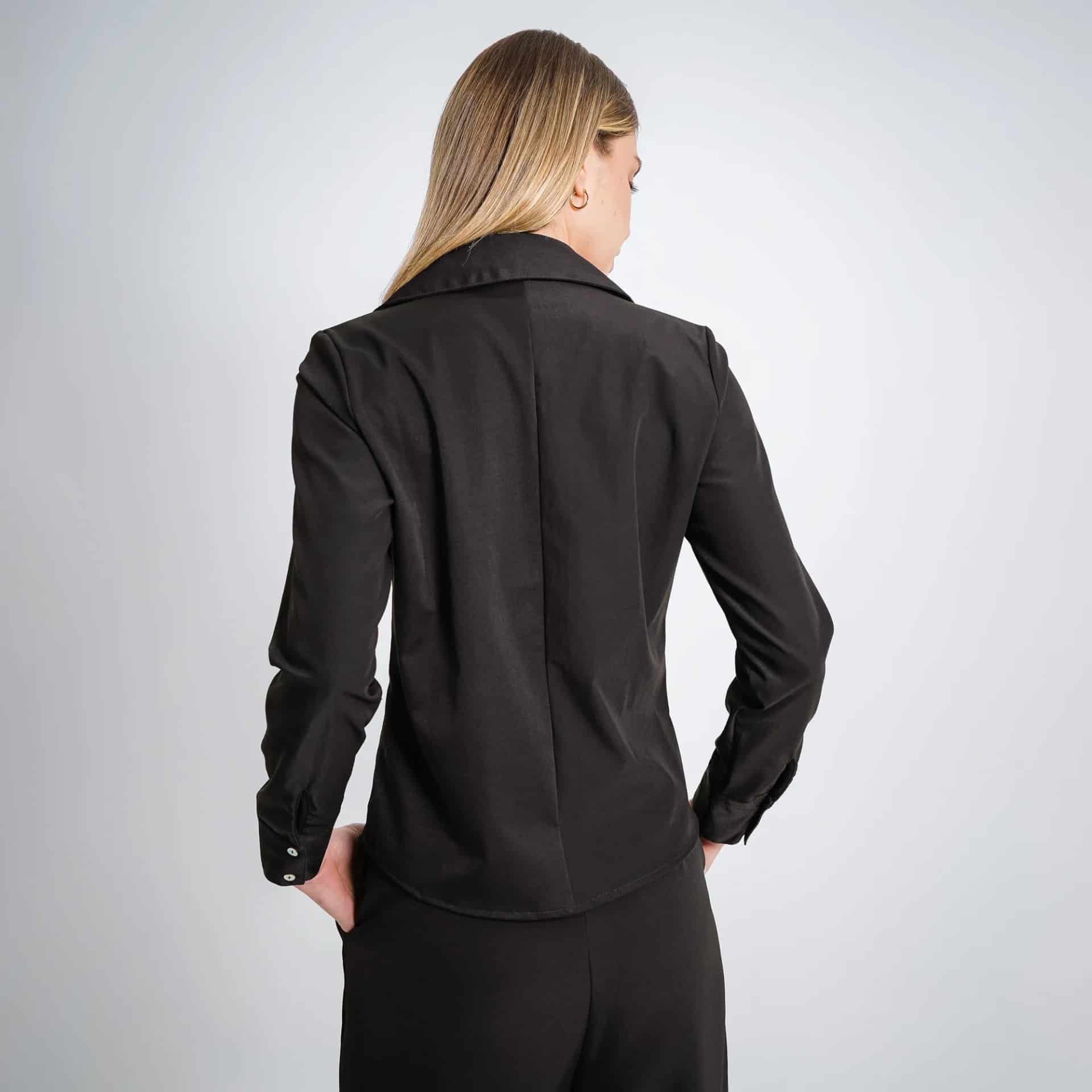 Blusa Cuello Camisero Manga Larga - miniatura 3