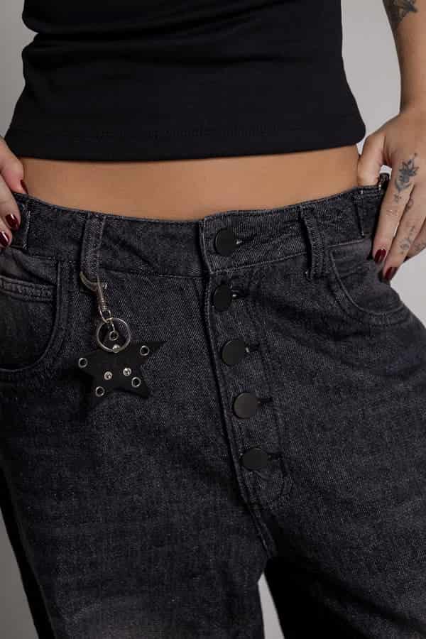 Baggy Remainder Dama Stone-Negro - miniatura 9