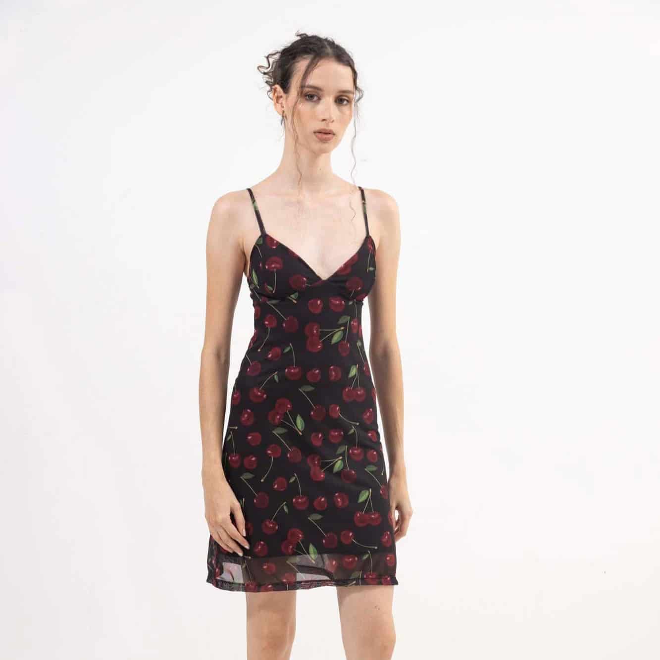 CHERRY MESH DRESS - miniatura 1