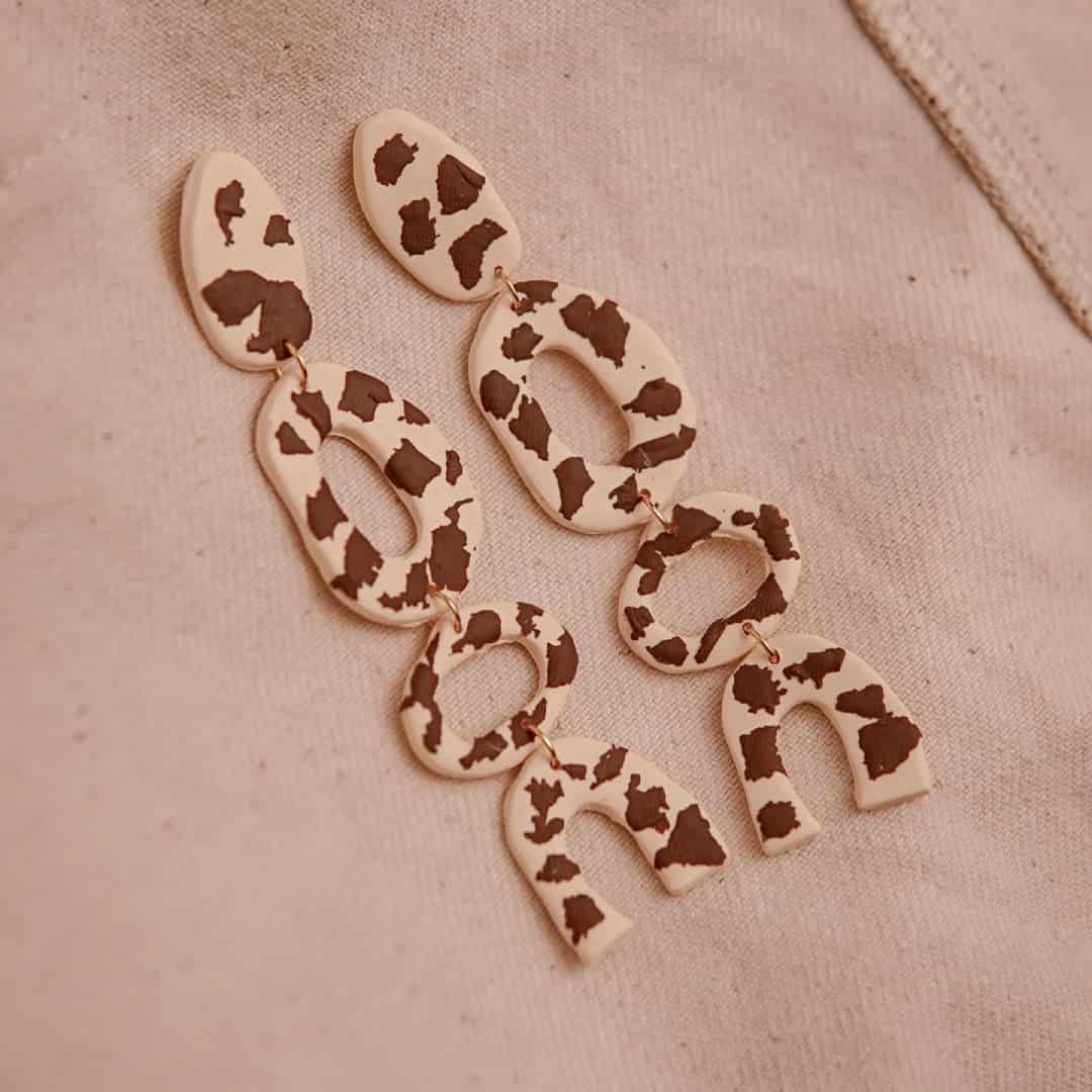 Aretes Anni Cow Print - miniatura 1