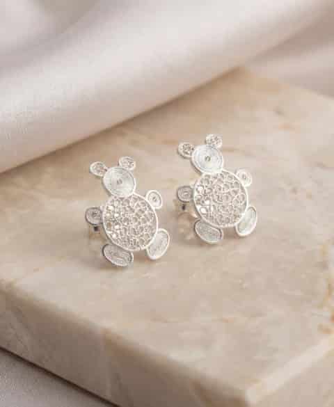 Arete dos Mandalas en Plata Filigrana - miniatura 1