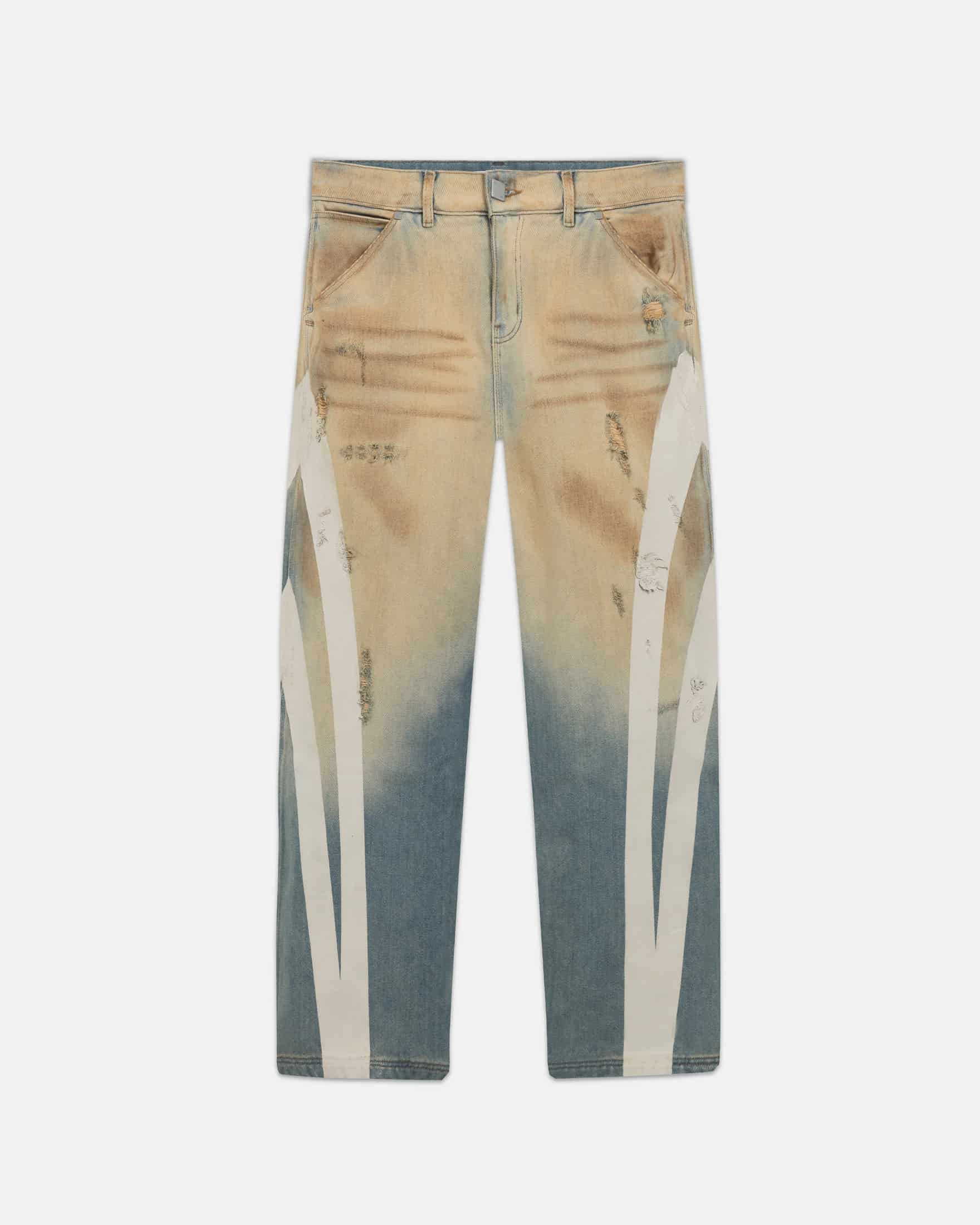 Holy State Stripe Wide Jeans Sand Blue - miniatura 1