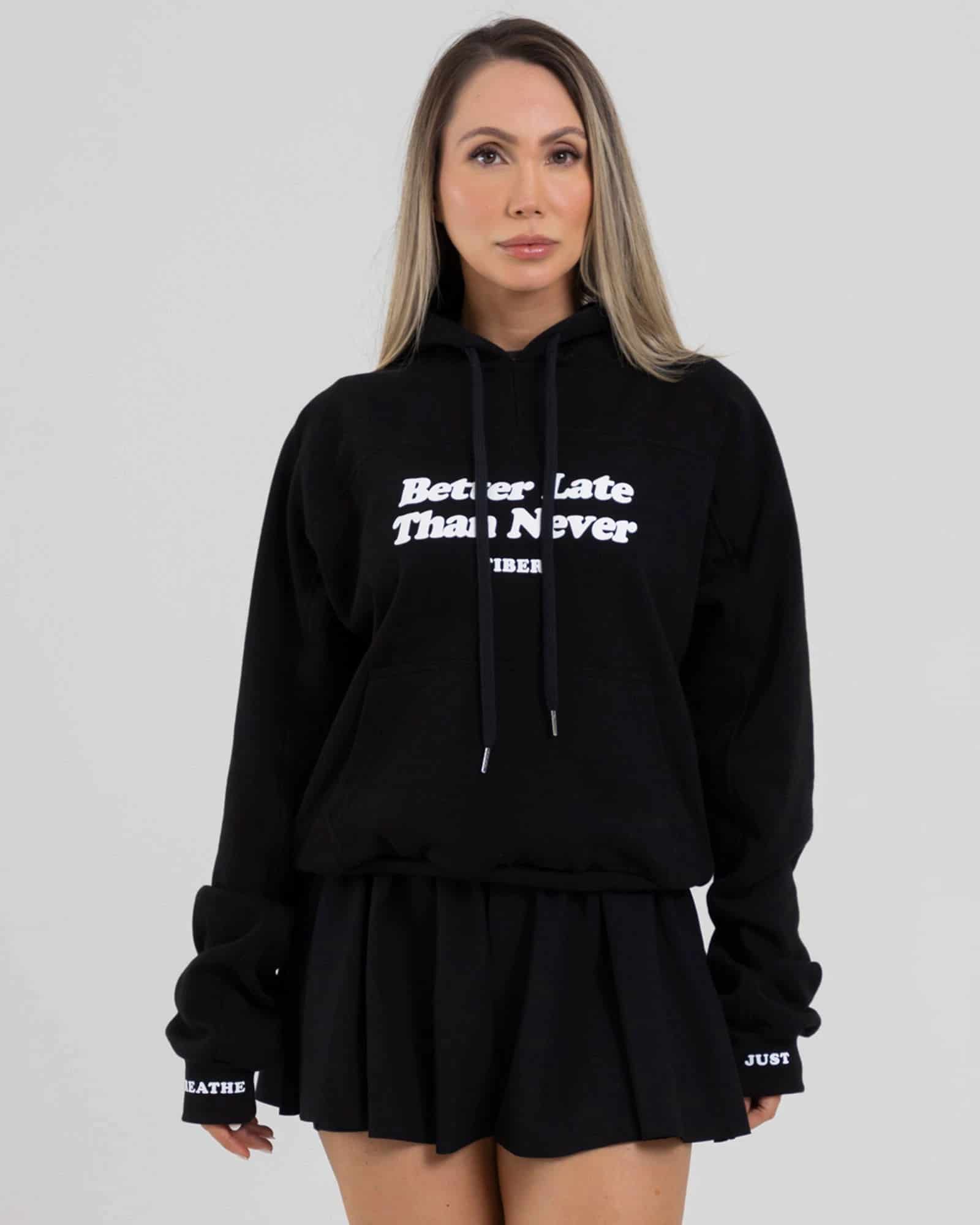 Hoodie bold breath negro genuina - miniatura 2