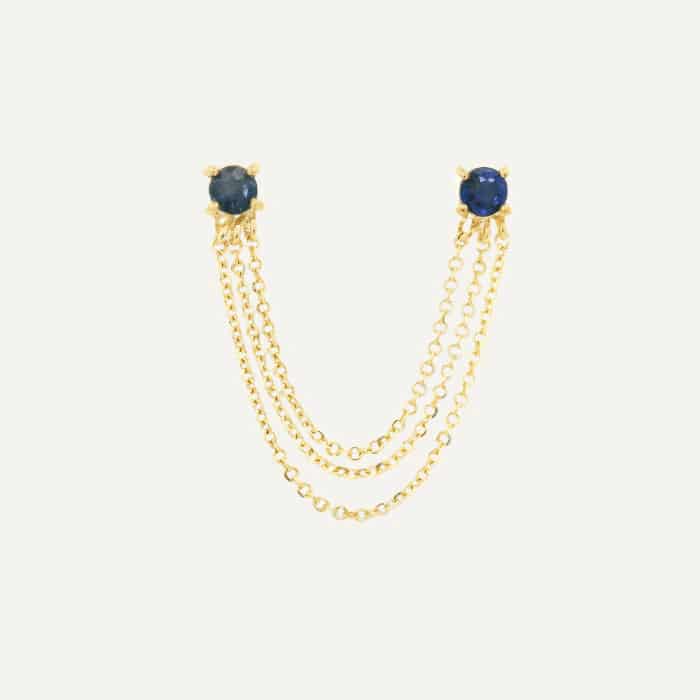 Arete conector basic tres cadenas - miniatura 2