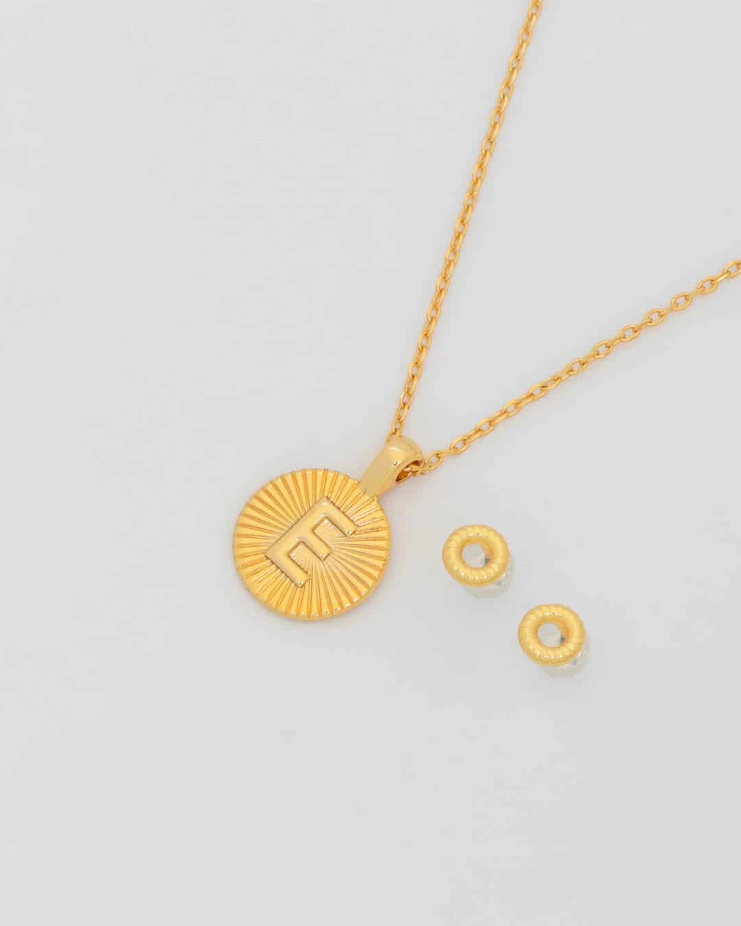 Collar Letra Destellos + Aretes - miniatura 11