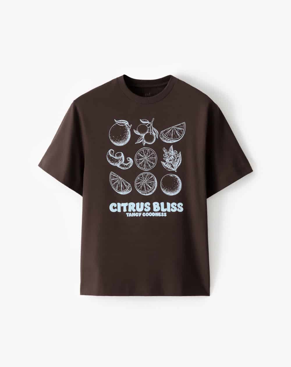 Camiseta oversize algodón chocolate estampada mujer - miniatura 6