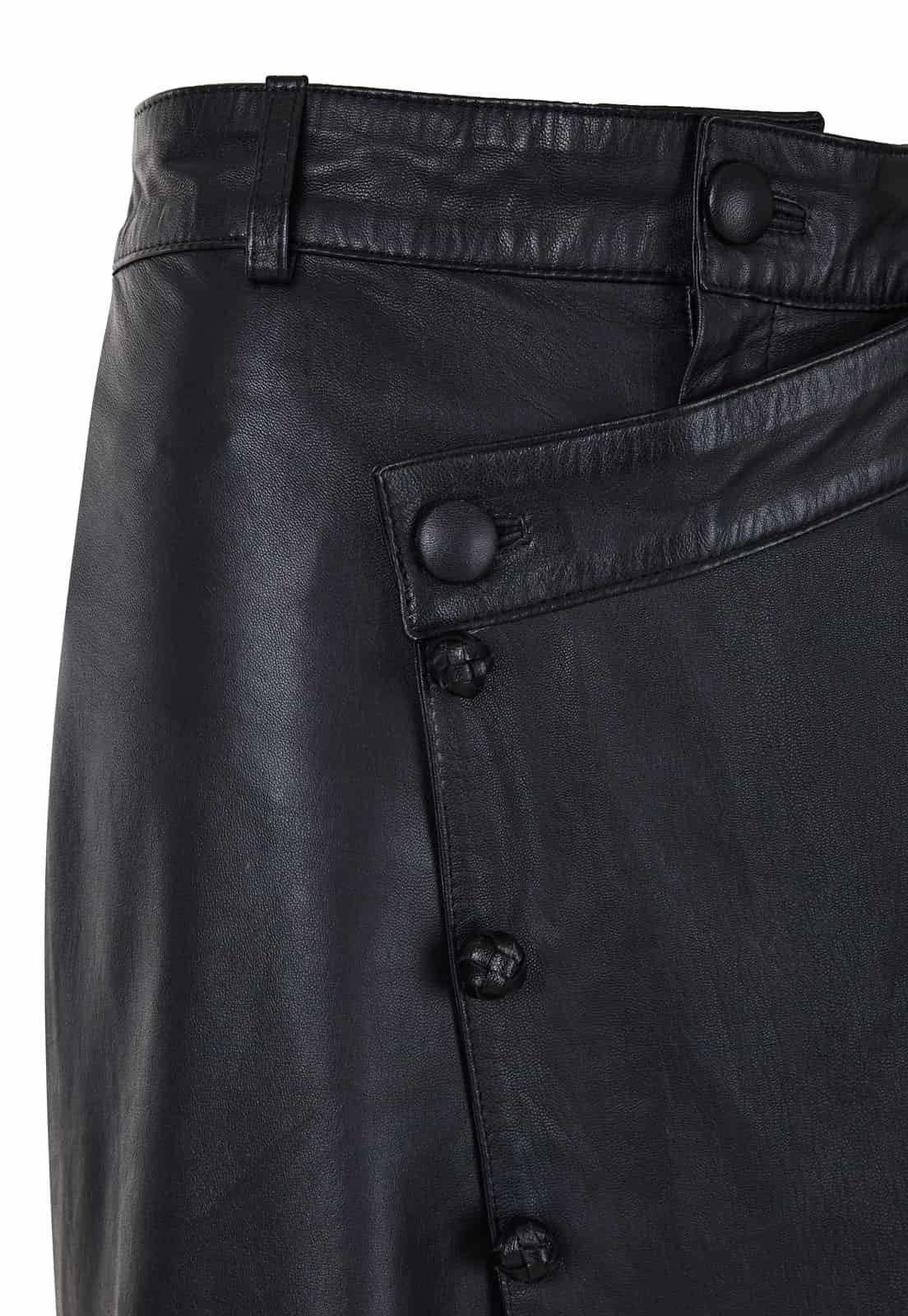 CROSSED LEATHER TROUSERS - miniatura 6