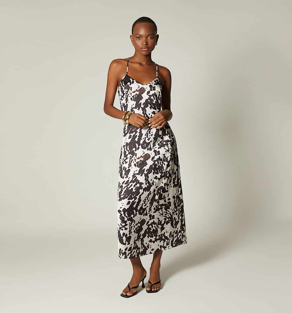 Vestido midi de tiras escote espalda - miniatura 1
