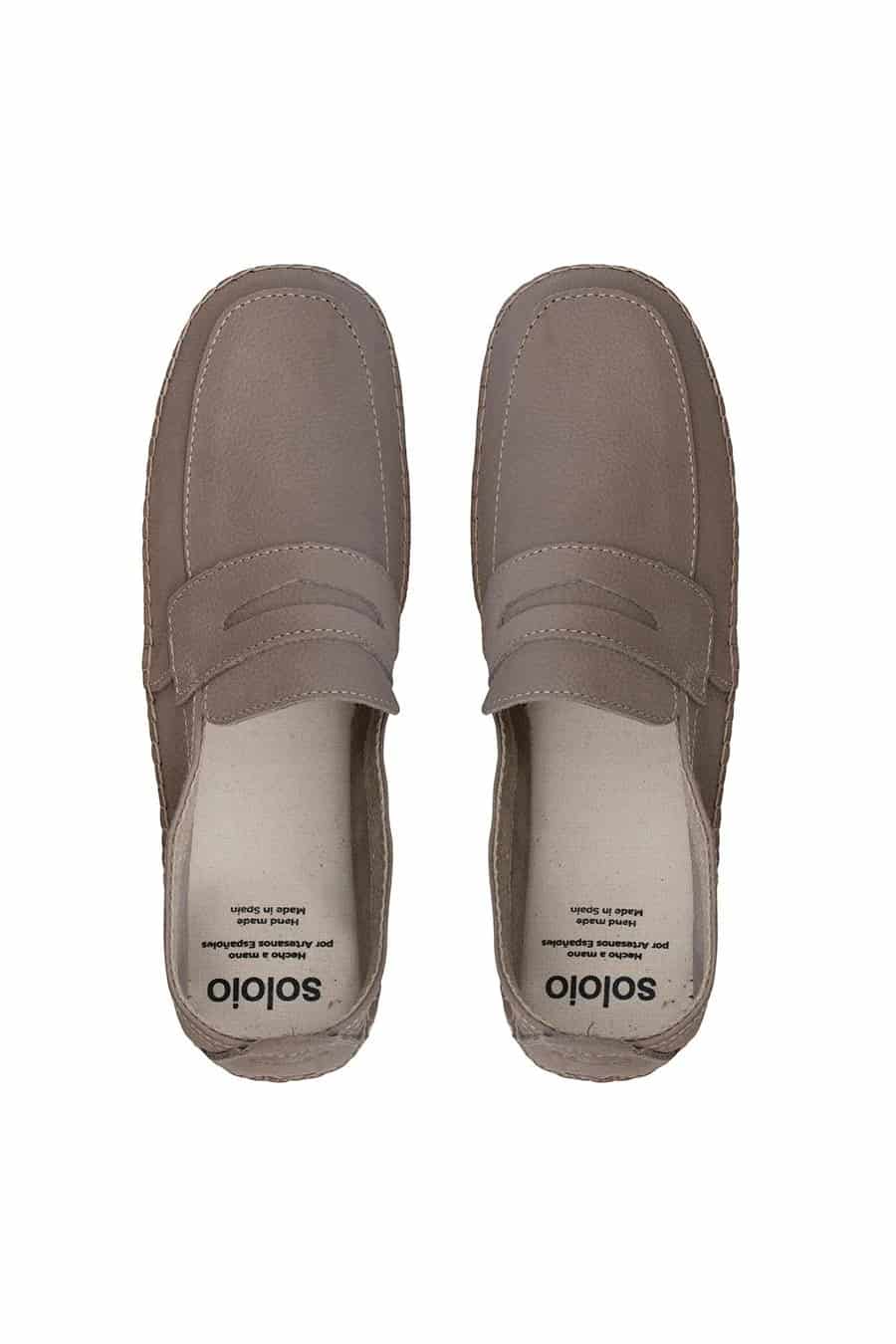 Men's leather espadrille beige masked - miniatura 4