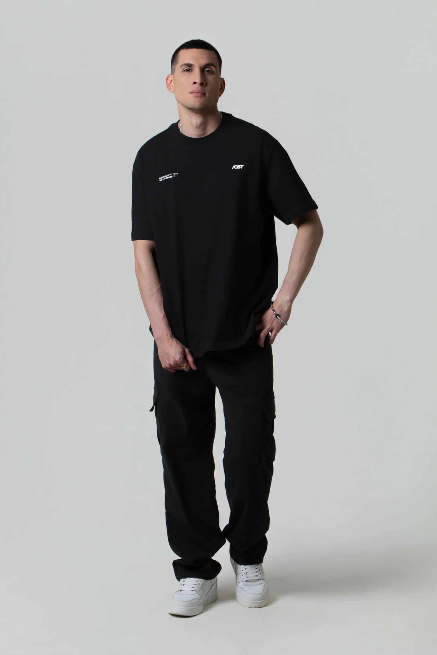 PANTALON CARGO COLOR NEGRO - miniatura 4