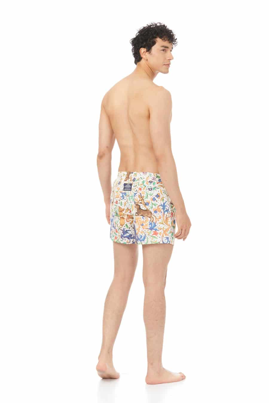 Men's swim trunk white lorenzo - miniatura 3