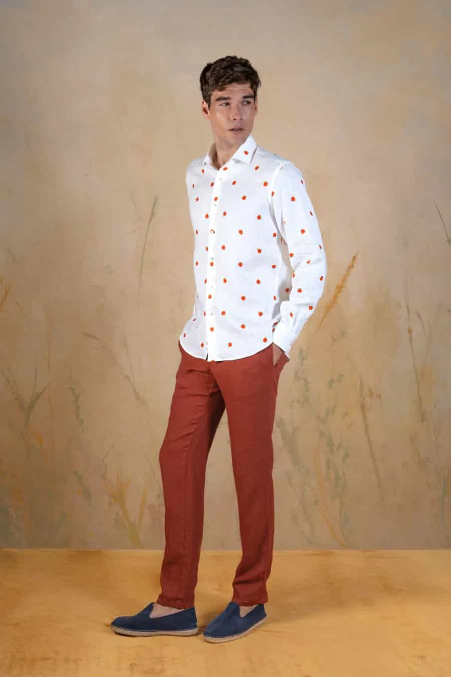 Higuera linen shirt white - miniatura 2