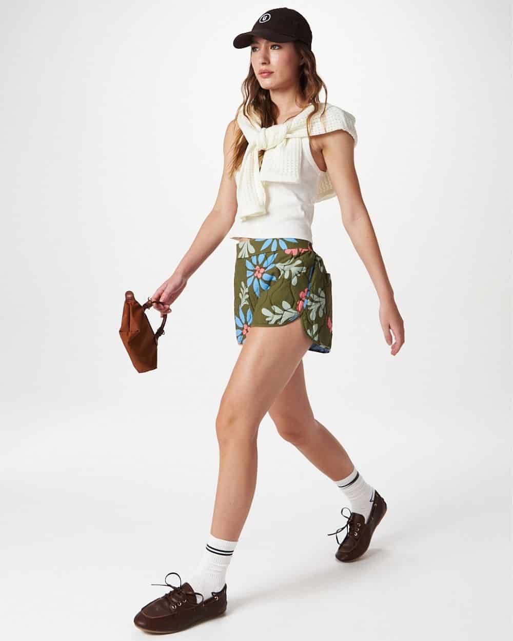 FLORAL QUILTED SHORT - miniatura 1