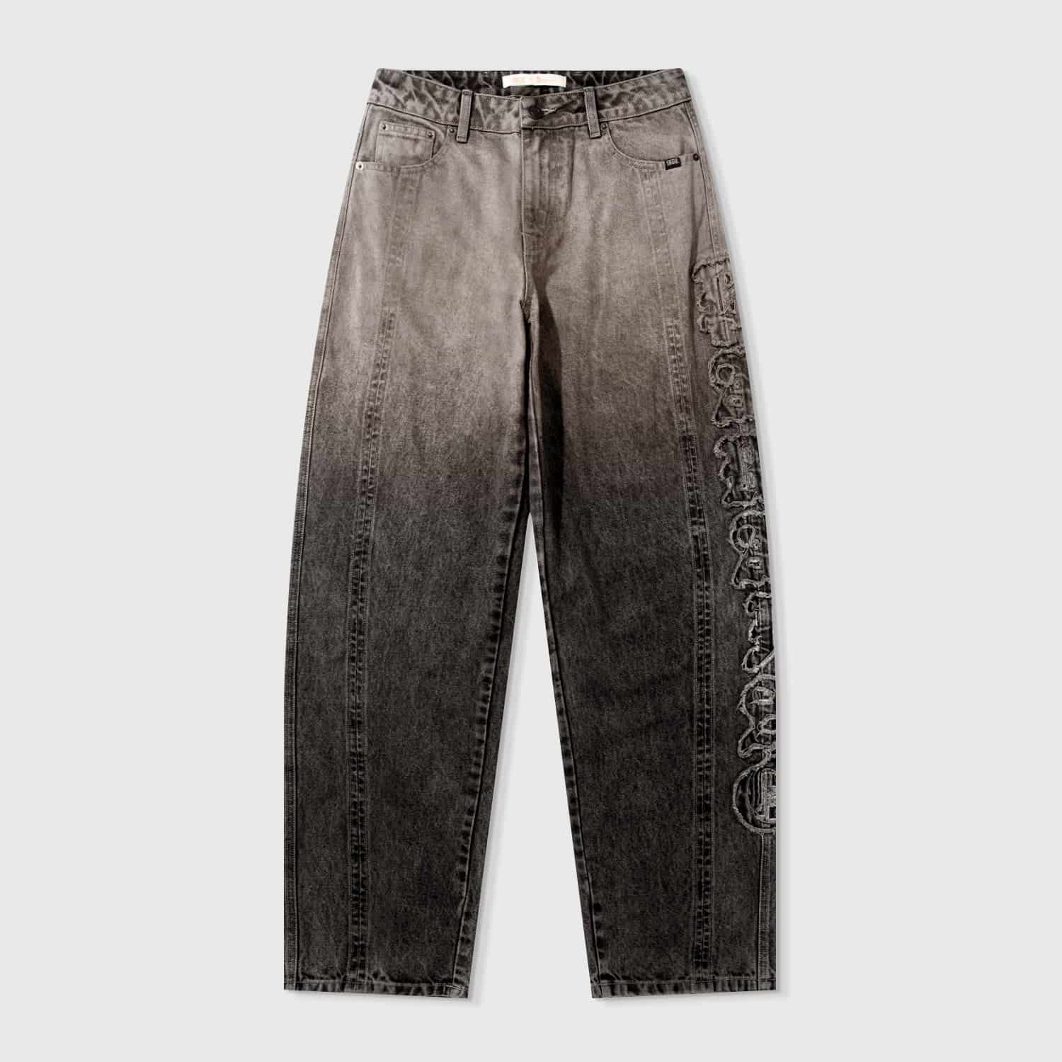 Barrel Denim Pants - Washed Black - miniatura 1