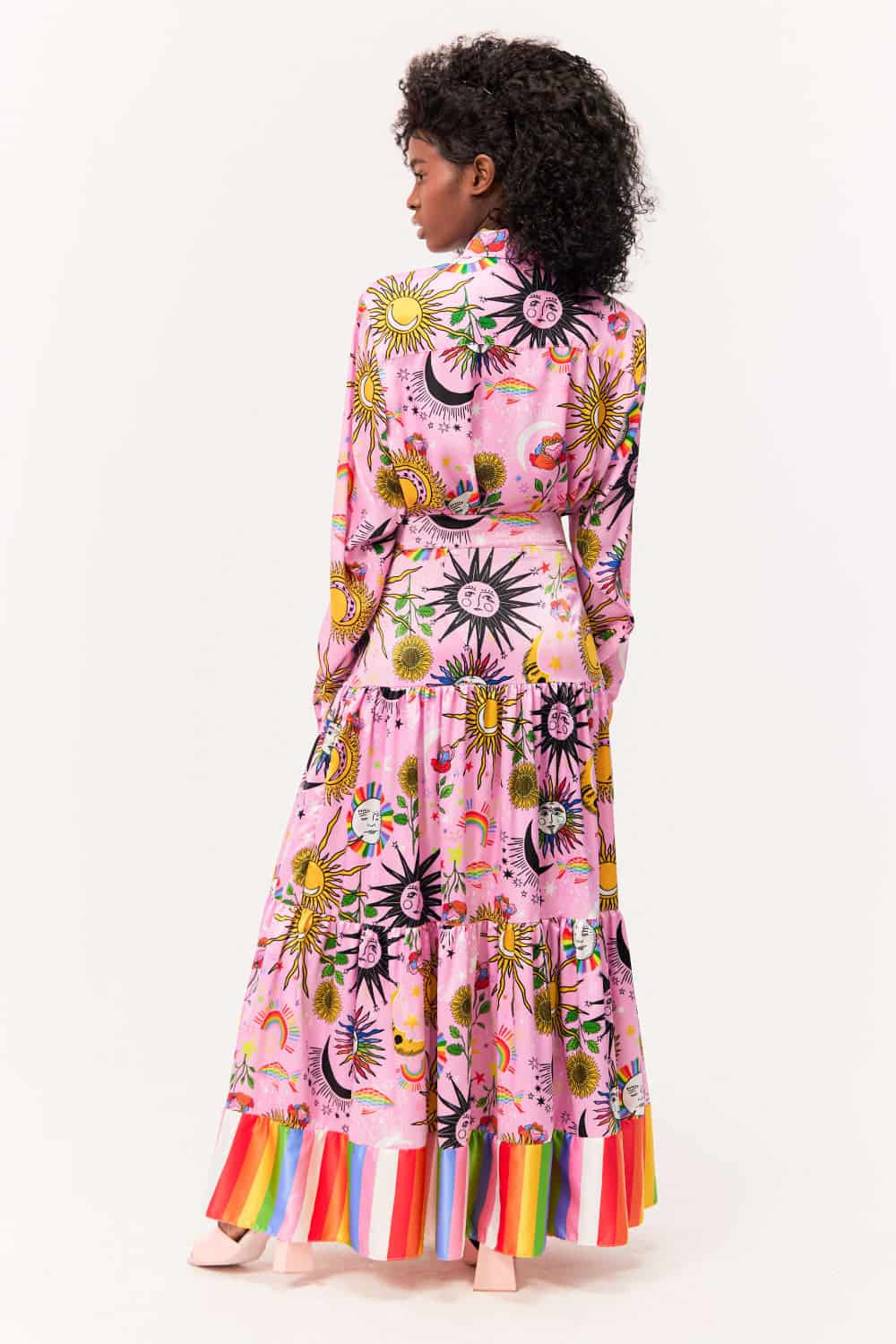 Maxi Falda / Estampado Madre Luna, Padre Sol Rosa - miniatura 3