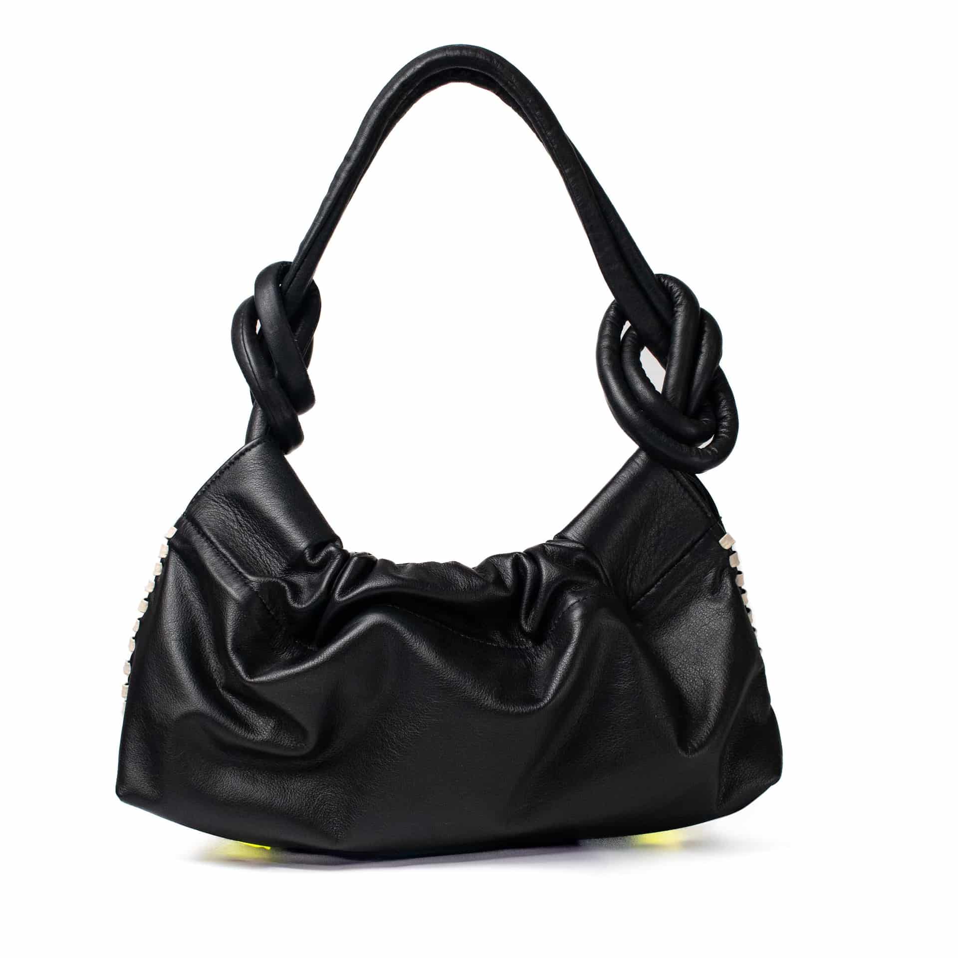CHUNKIE baguette BAG - black x beige weave - miniatura 1