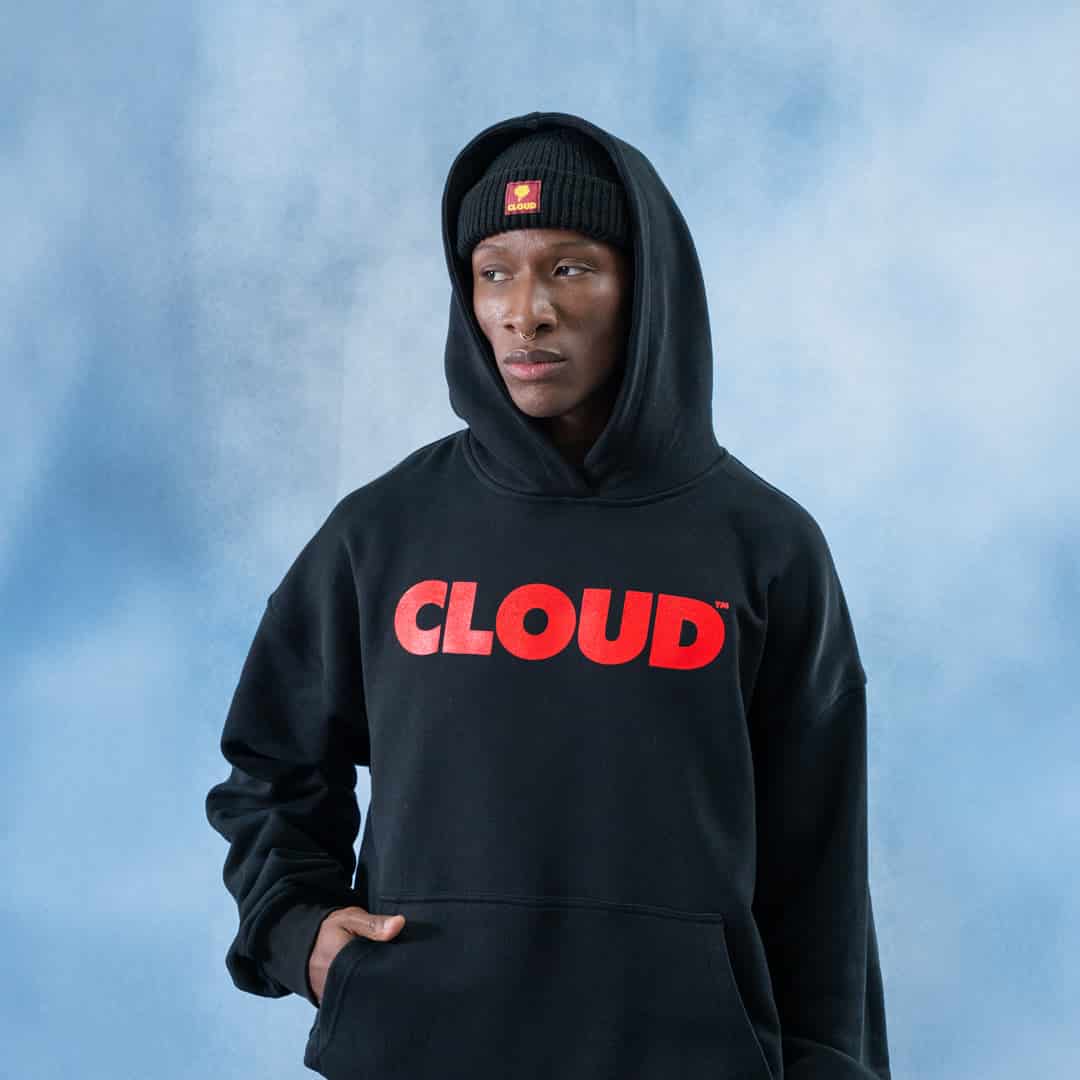 Hoodie BLOCK blanco sobre negro - miniatura 10
