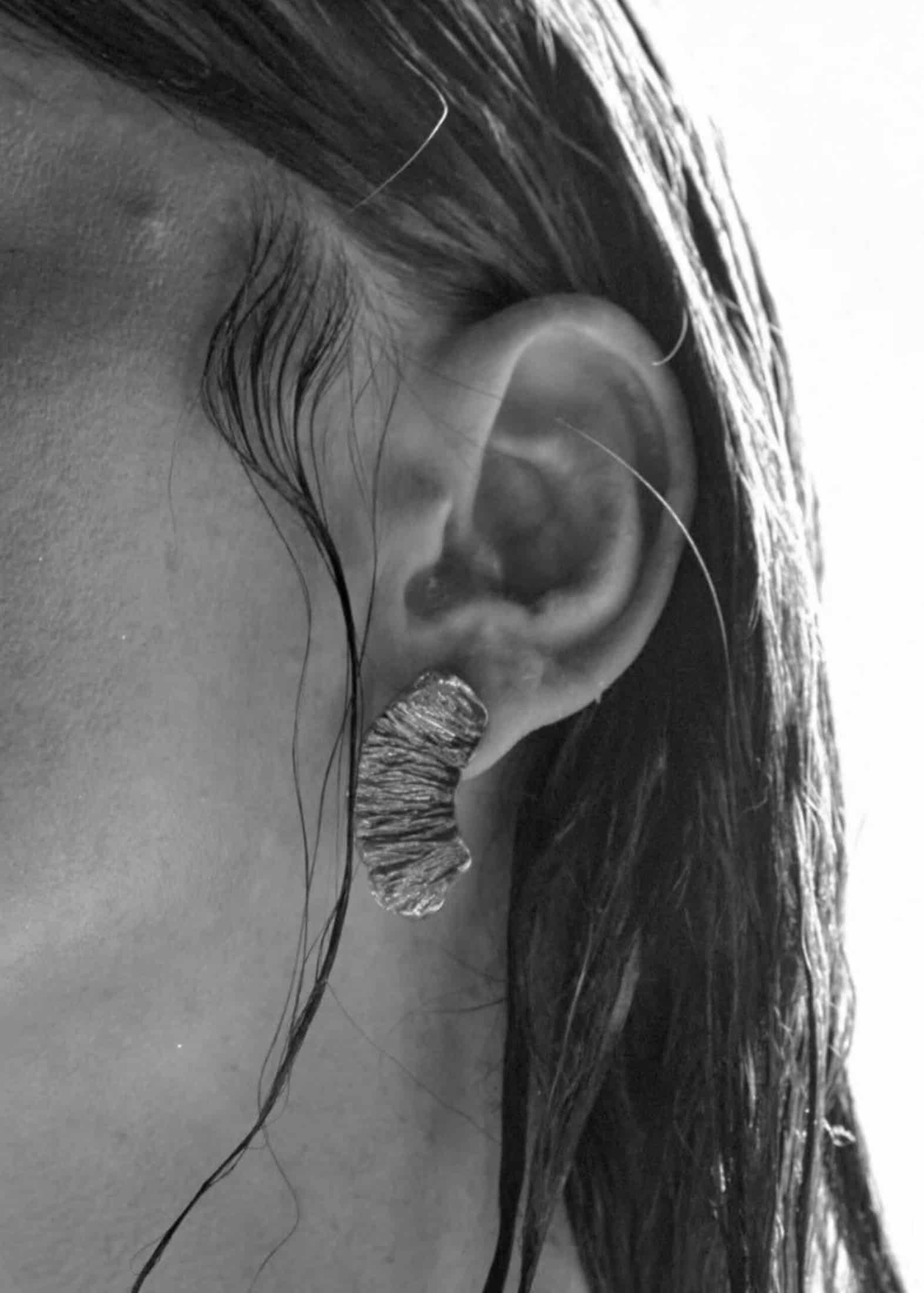 Aretes asimetricos trozo de sol - miniatura 3
