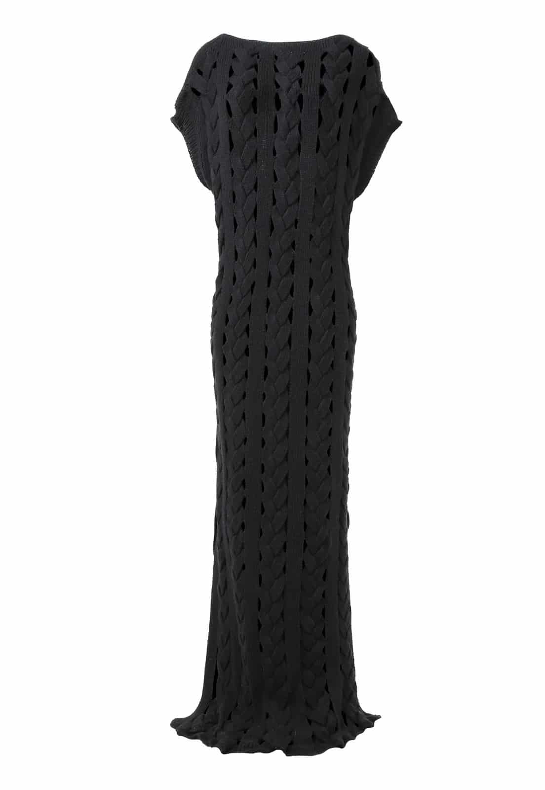 FLAT BRAIDED KNITTED DRESS - miniatura 1