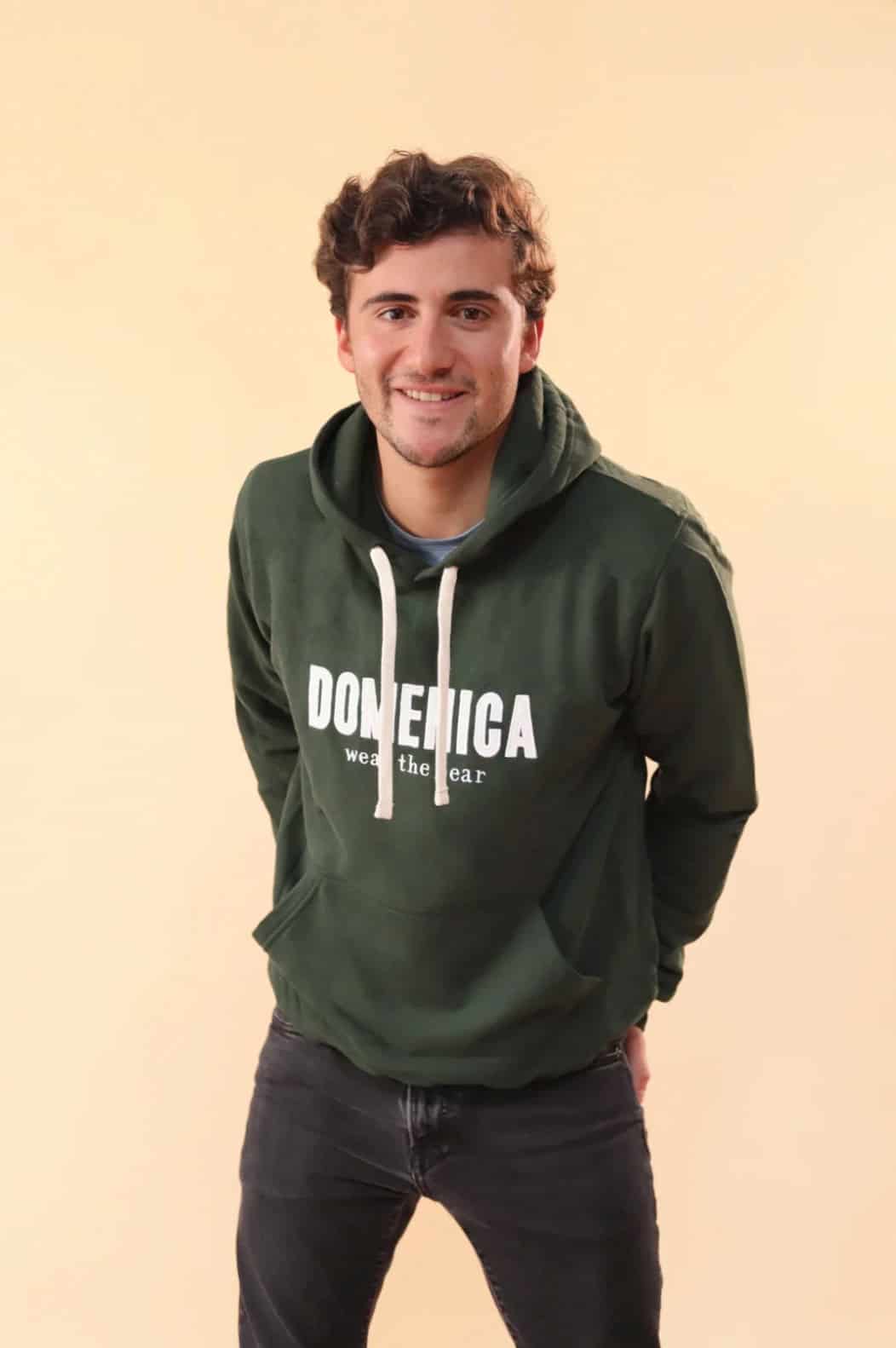 HOODIE DOMENICA VERDE MILITAR - UNISEX - miniatura 2