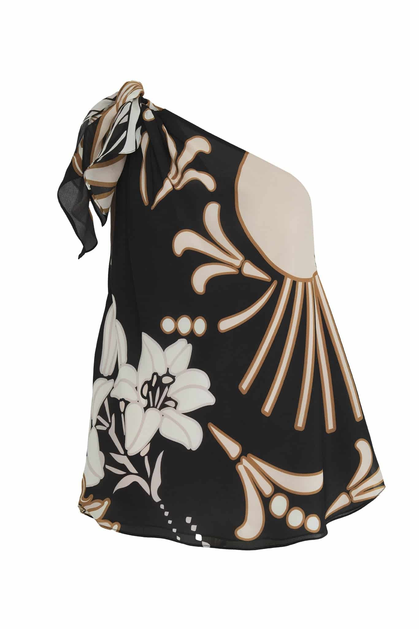 Myanmar Crepe Chine Top / Black - miniatura 1