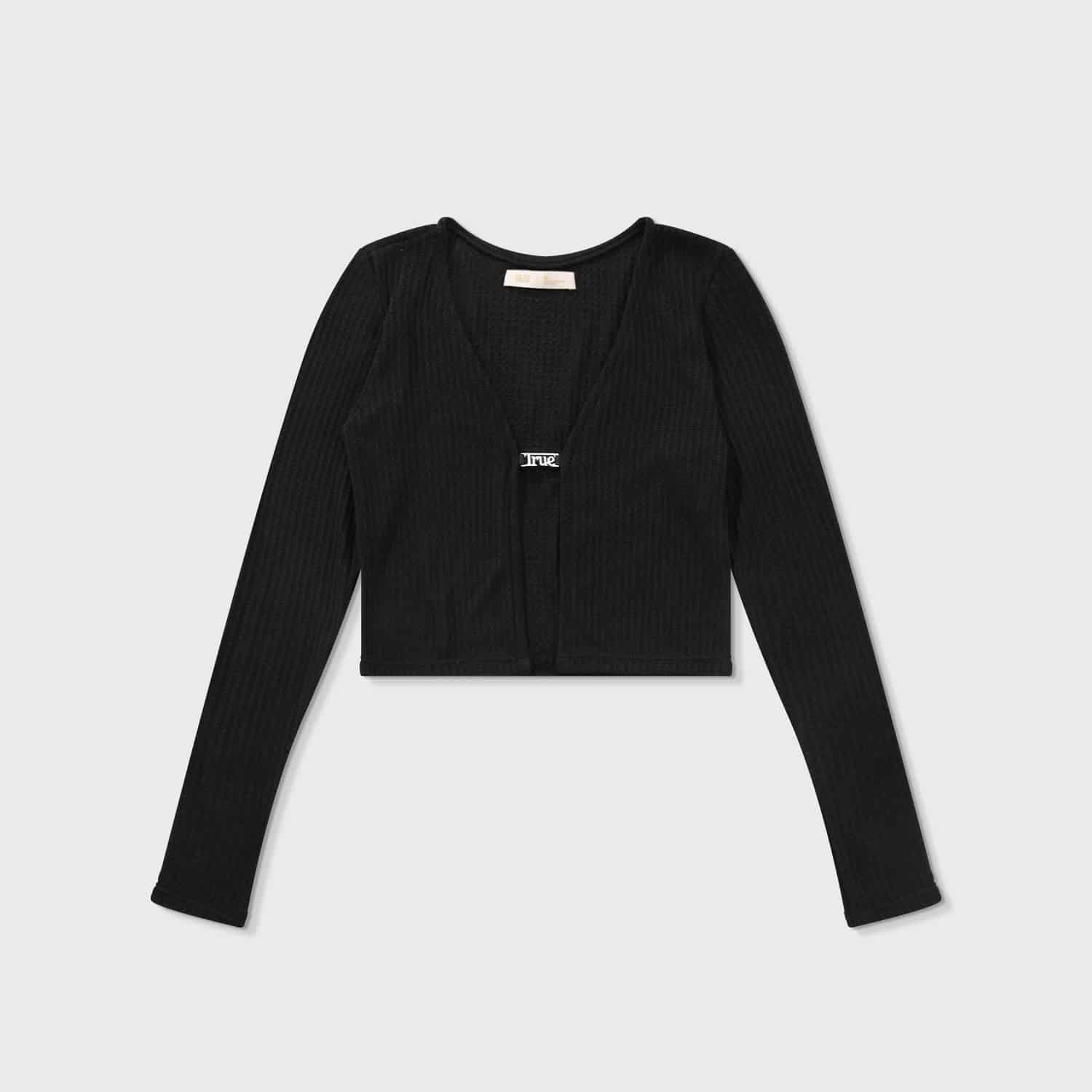 Knit LS Tee - Black - miniatura 1