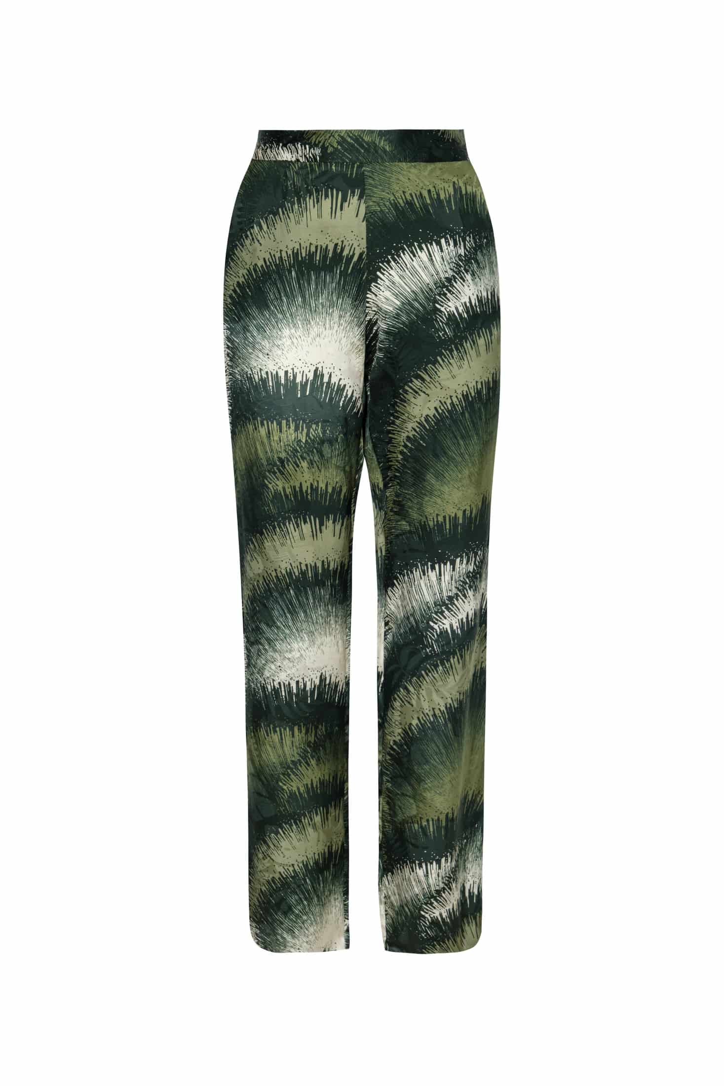 Santo Tomás Silk Jacquard Pants / Green Brushed - miniatura 1