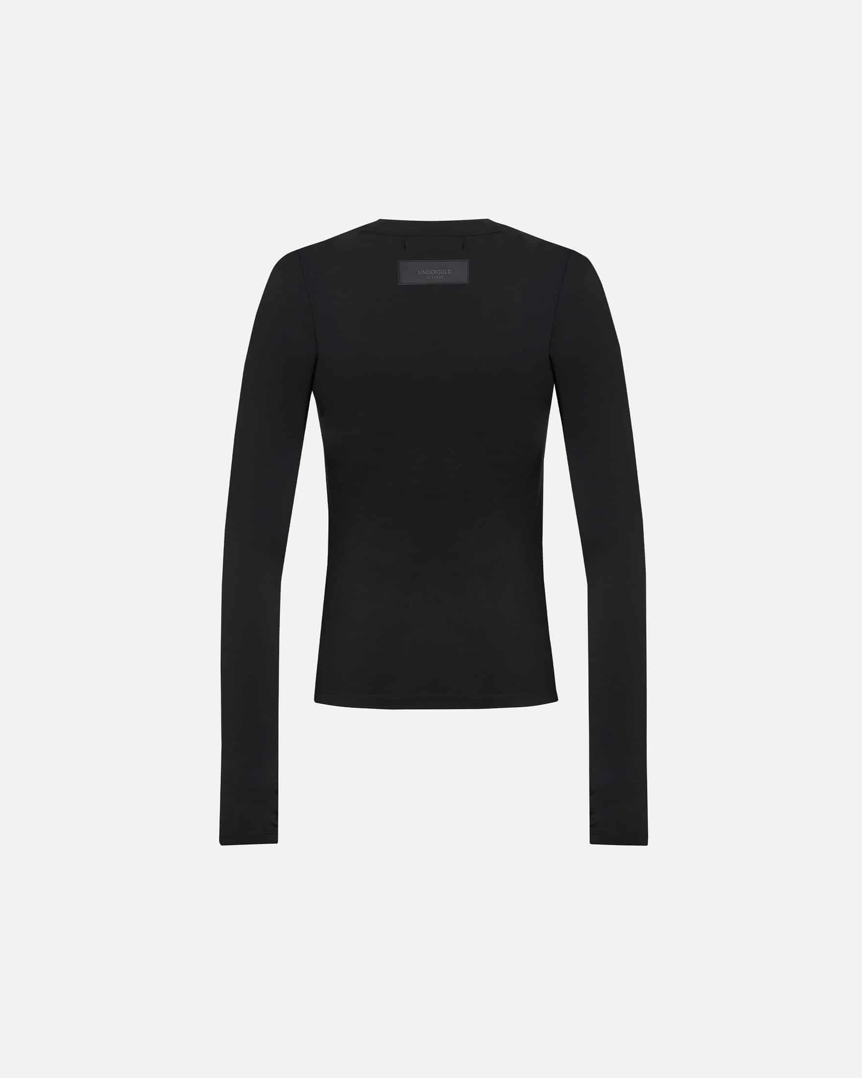 W Basics Undergold Studio Ultra Slim Long Sleeve Tee Black - miniatura 3
