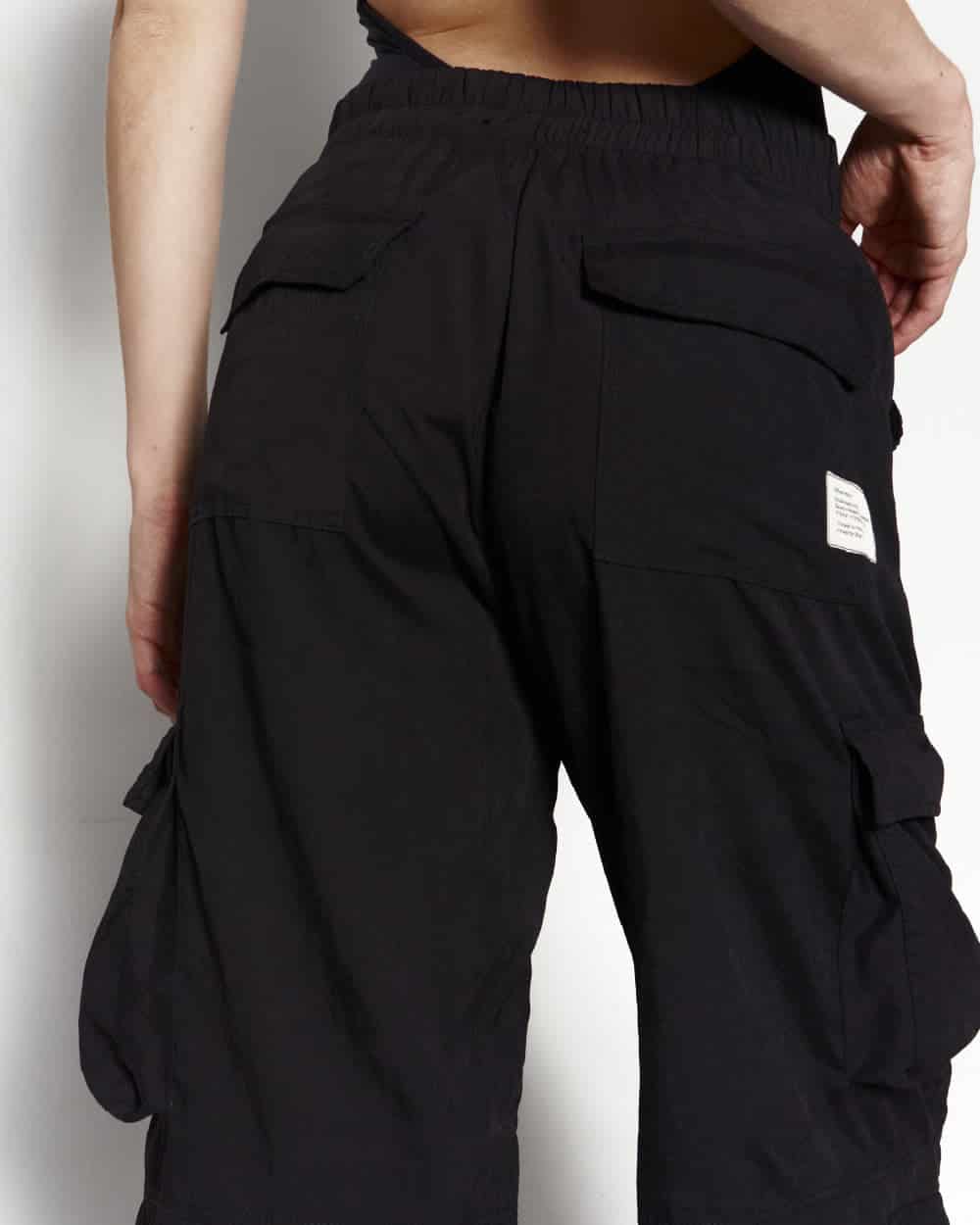 BLACK PARACHUTE PANTS - miniatura 5