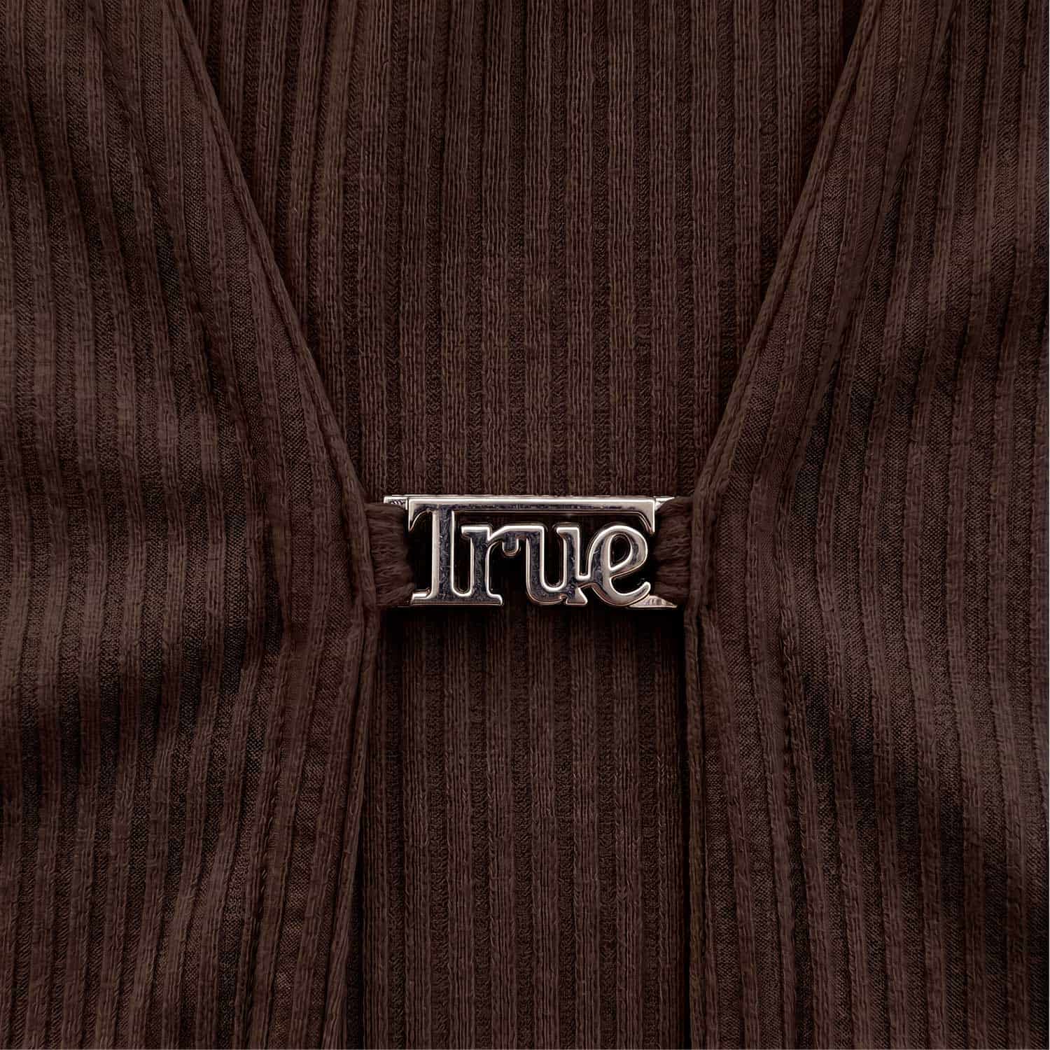 Rib Cropped Cardigan - Brown - miniatura 3