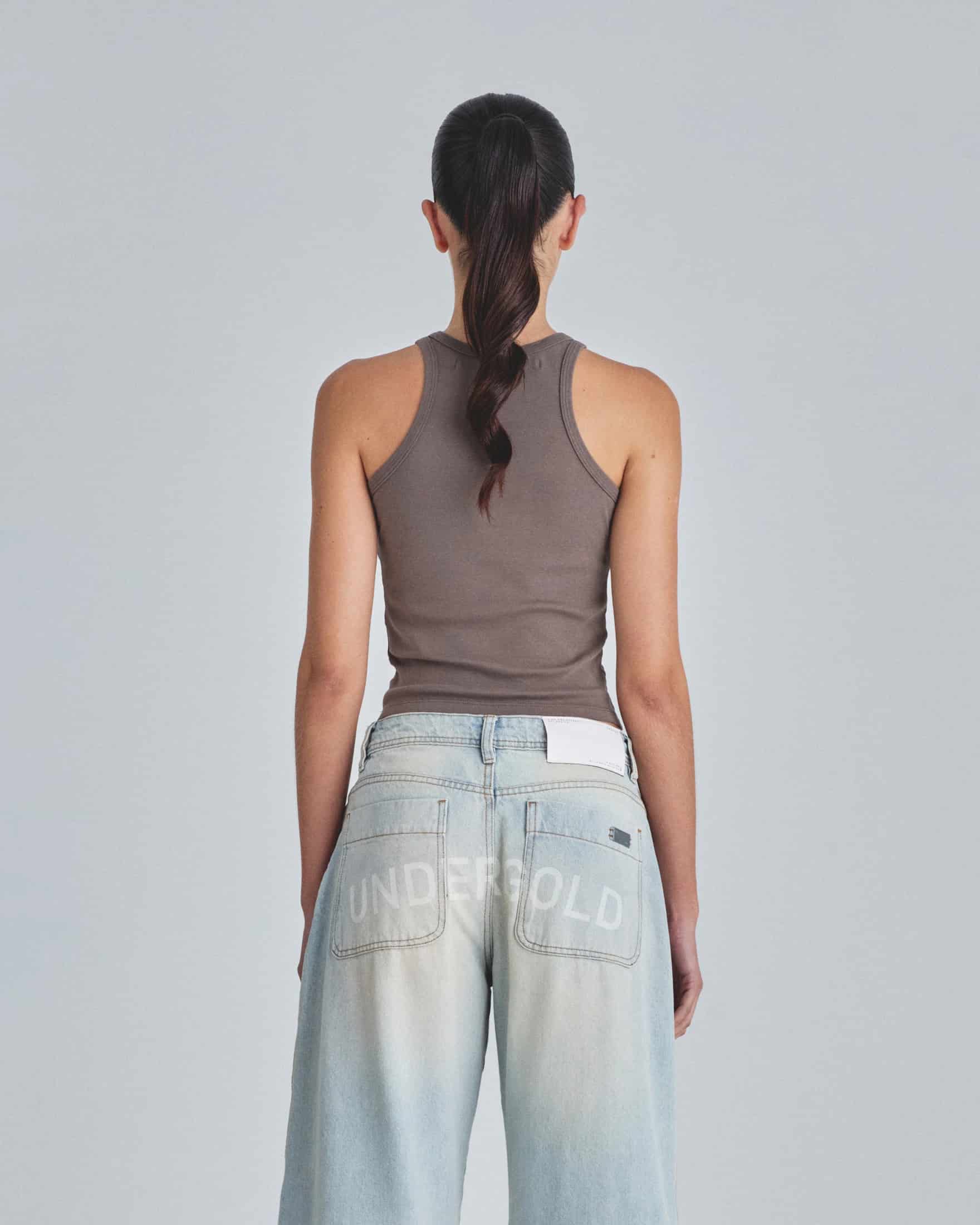 Line Basic Halter Tank Top Brown - miniatura 7