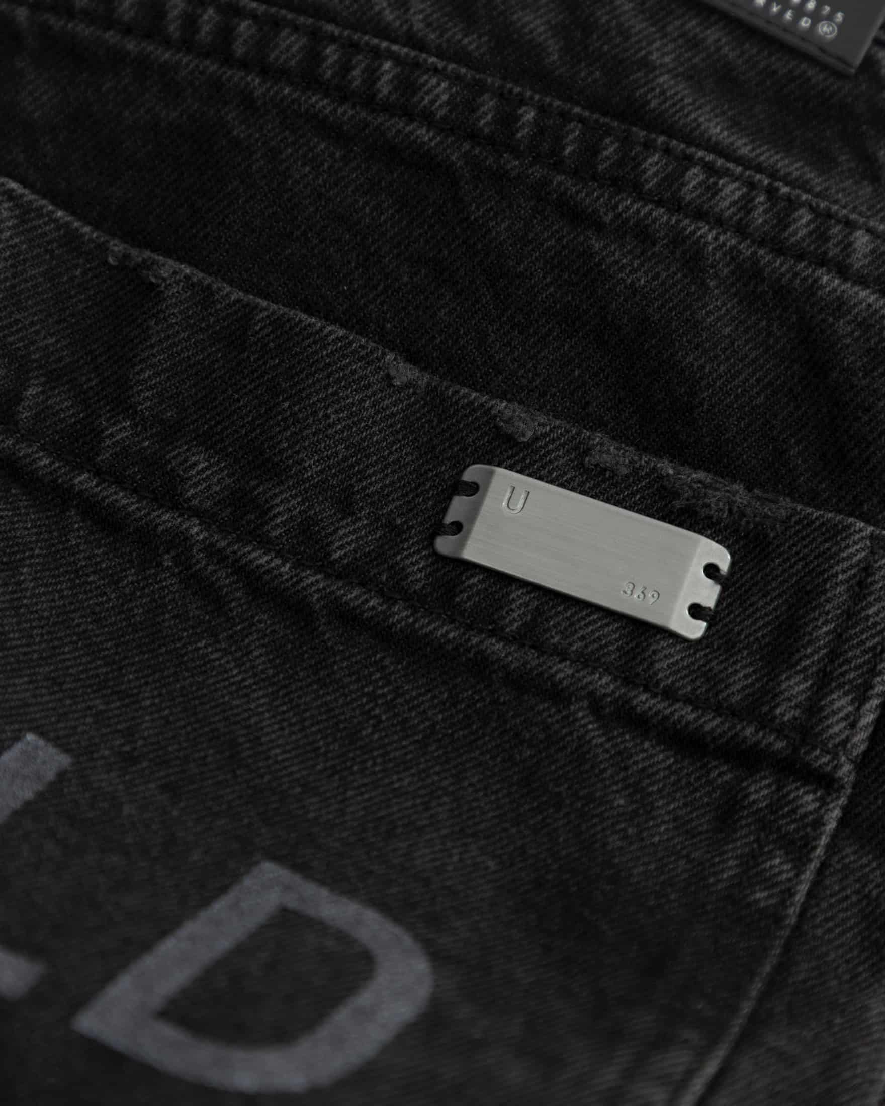 Line Basic Slim Fit Ripped Jeans Washed Black - miniatura 6