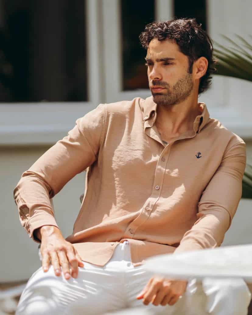 Camisa Camel en rayón - miniatura 2