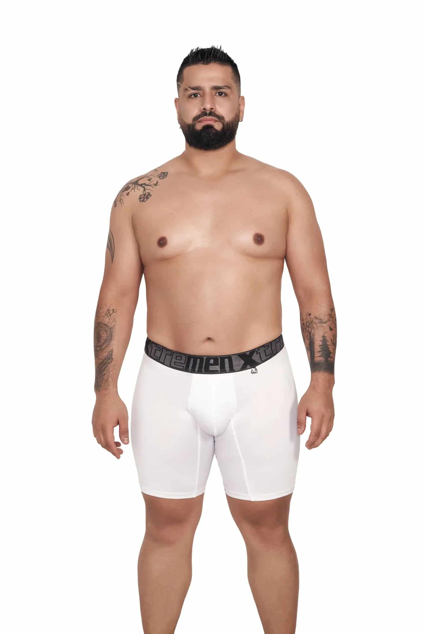BOXER MICROFIBRA FONDO ENTERO EXTRAGRANDE BLANCO - miniatura 1