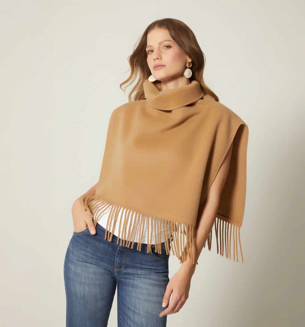 Poncho corto con flecos - miniatura 10